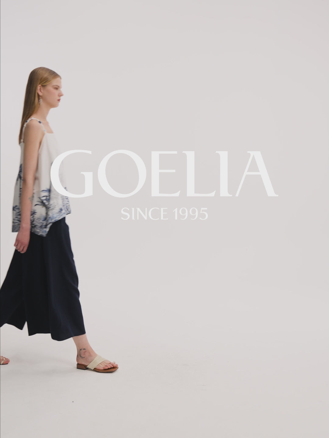 Linen-Blend A-Line Culottes