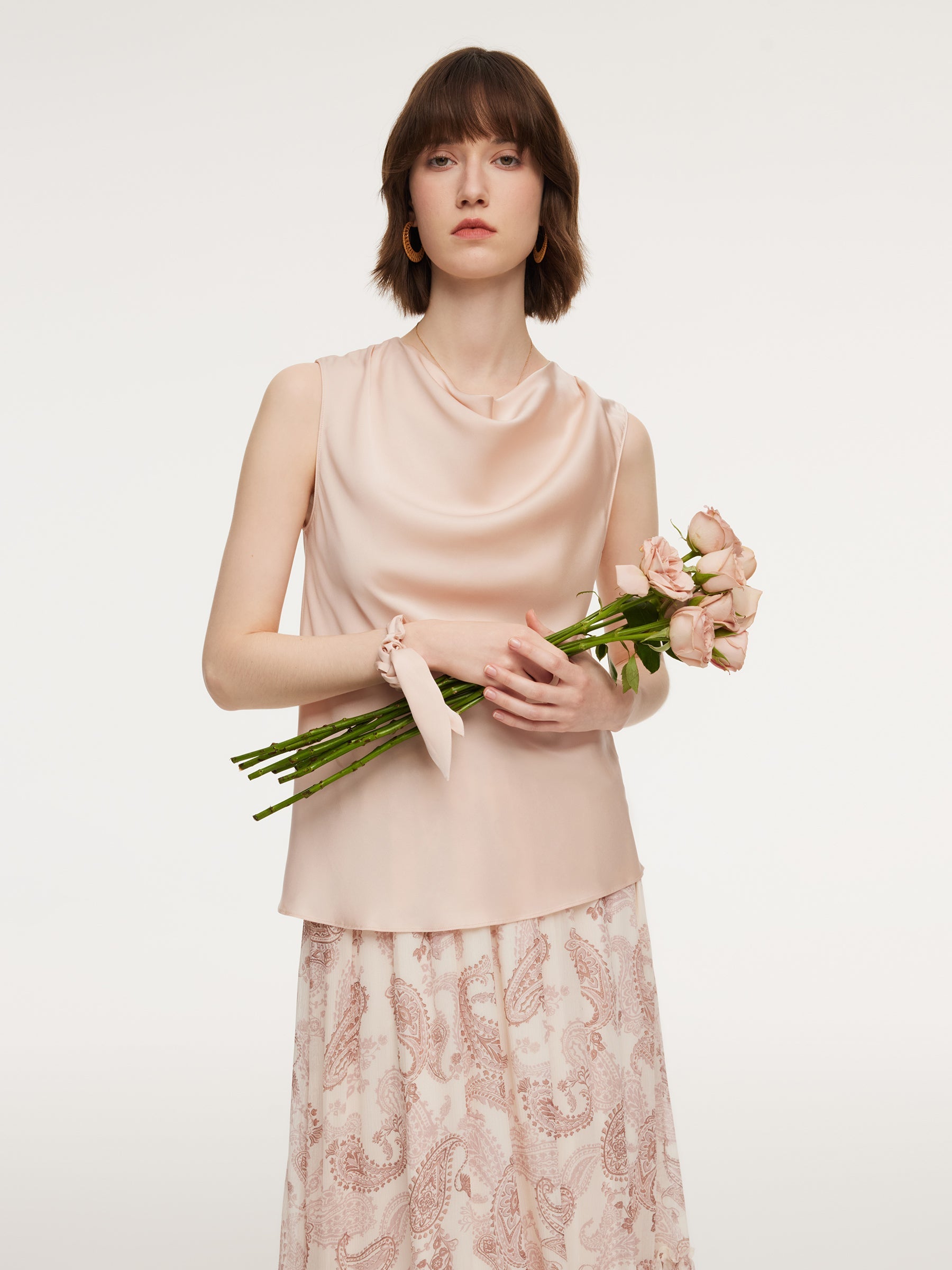 Tailored Cowl Silhouette Top