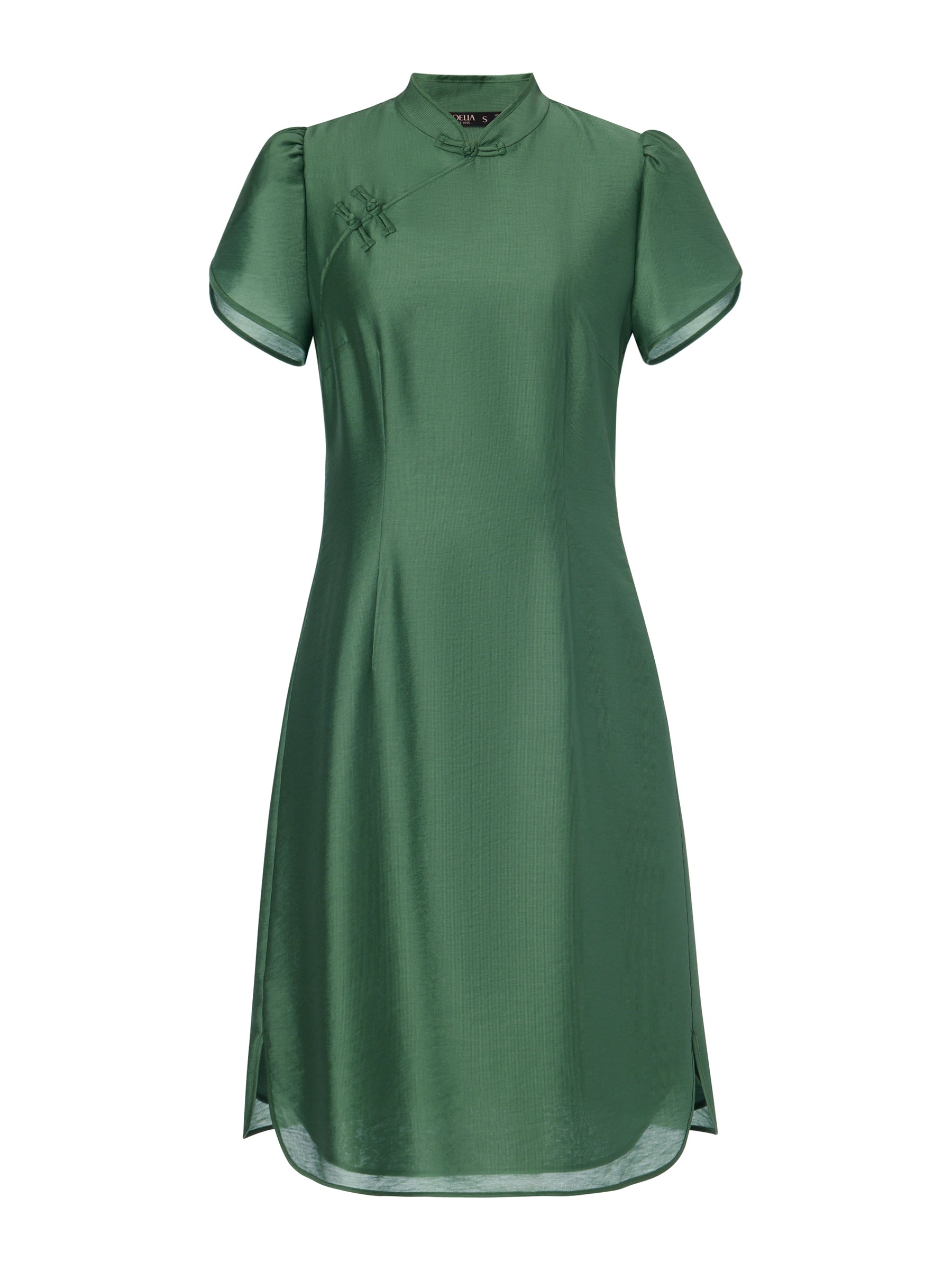 Tencel Qipao Mini Dress