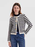 Wool Striped French Cardigan