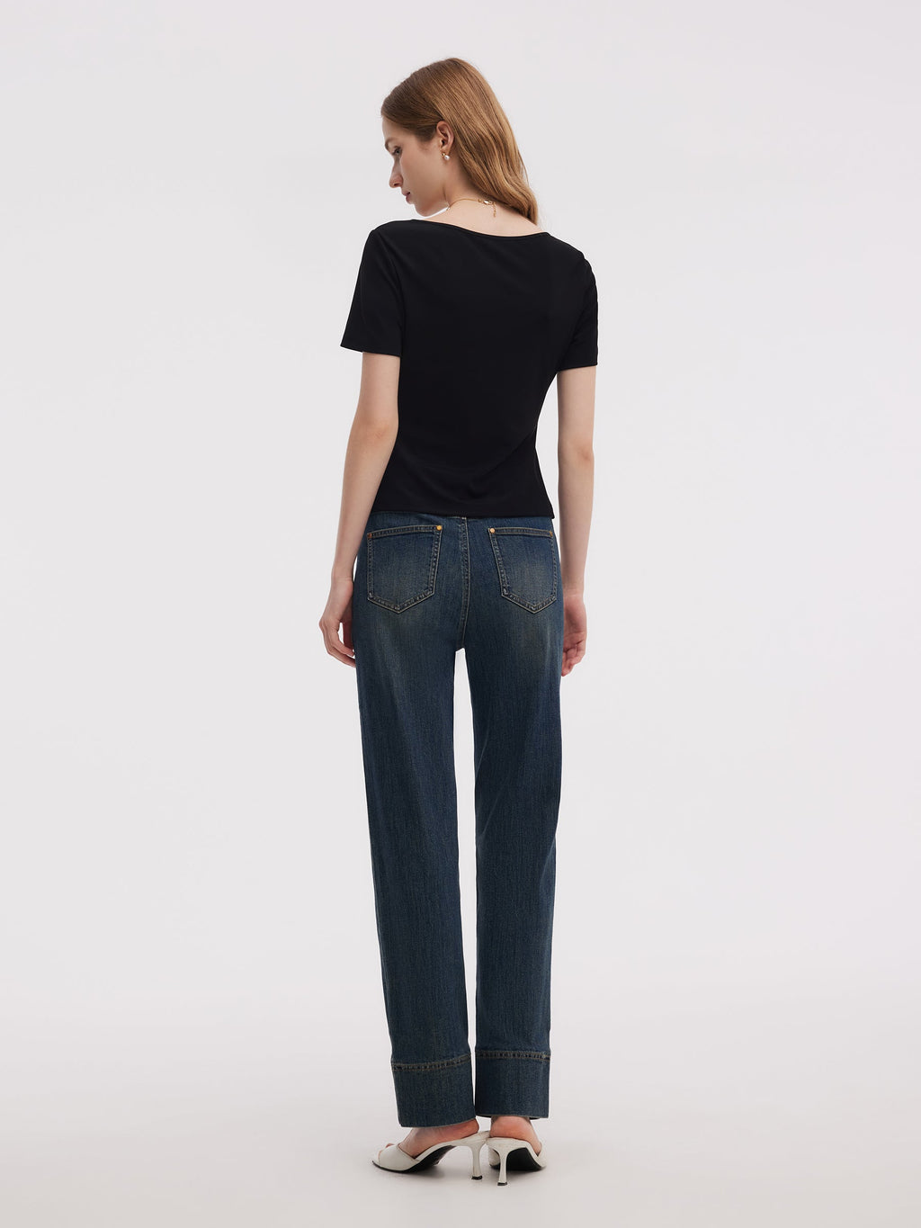 Ankle-Length Straight Denim