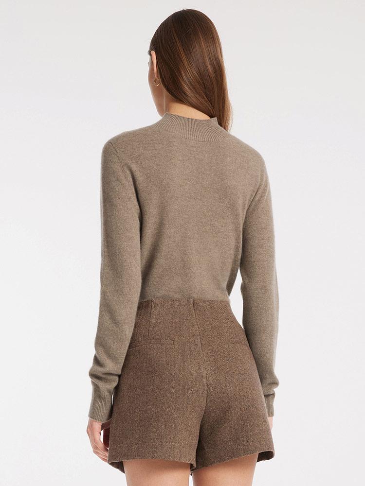 Cashmere Mock Neck Fit Sweater