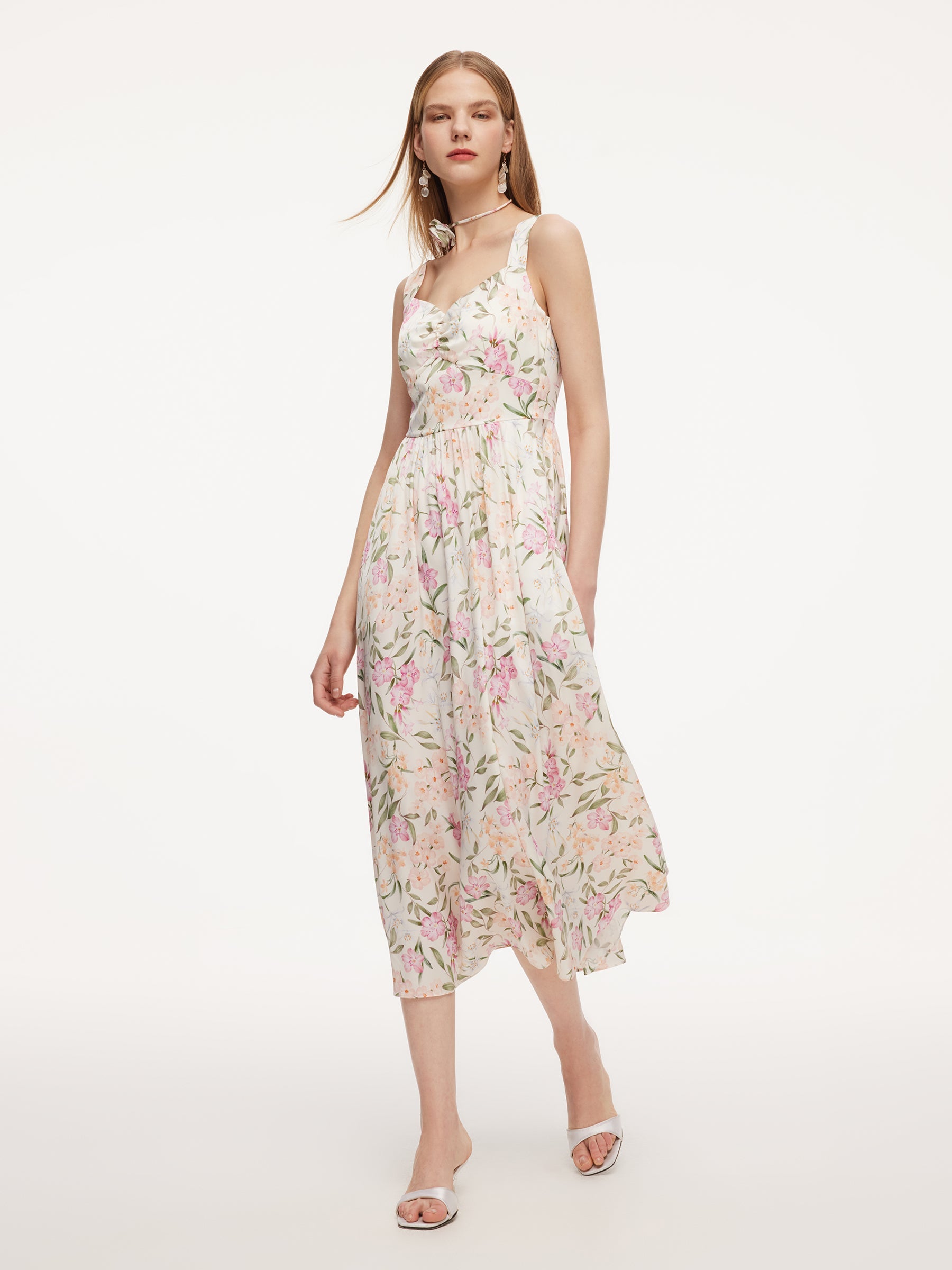 Ruched Sweetheart Cinched Dress
