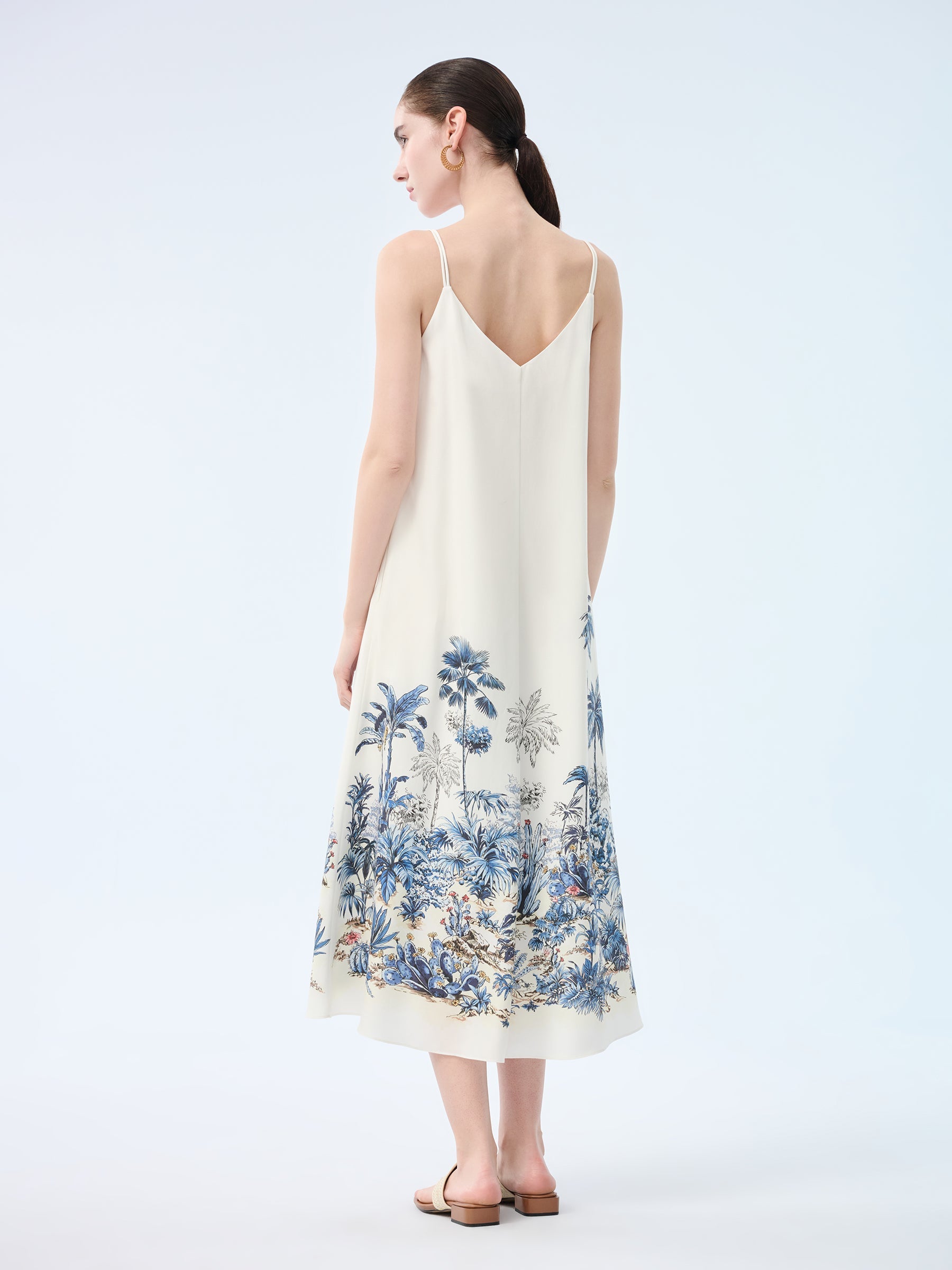 Tencel Linen Floral Maxi Dress