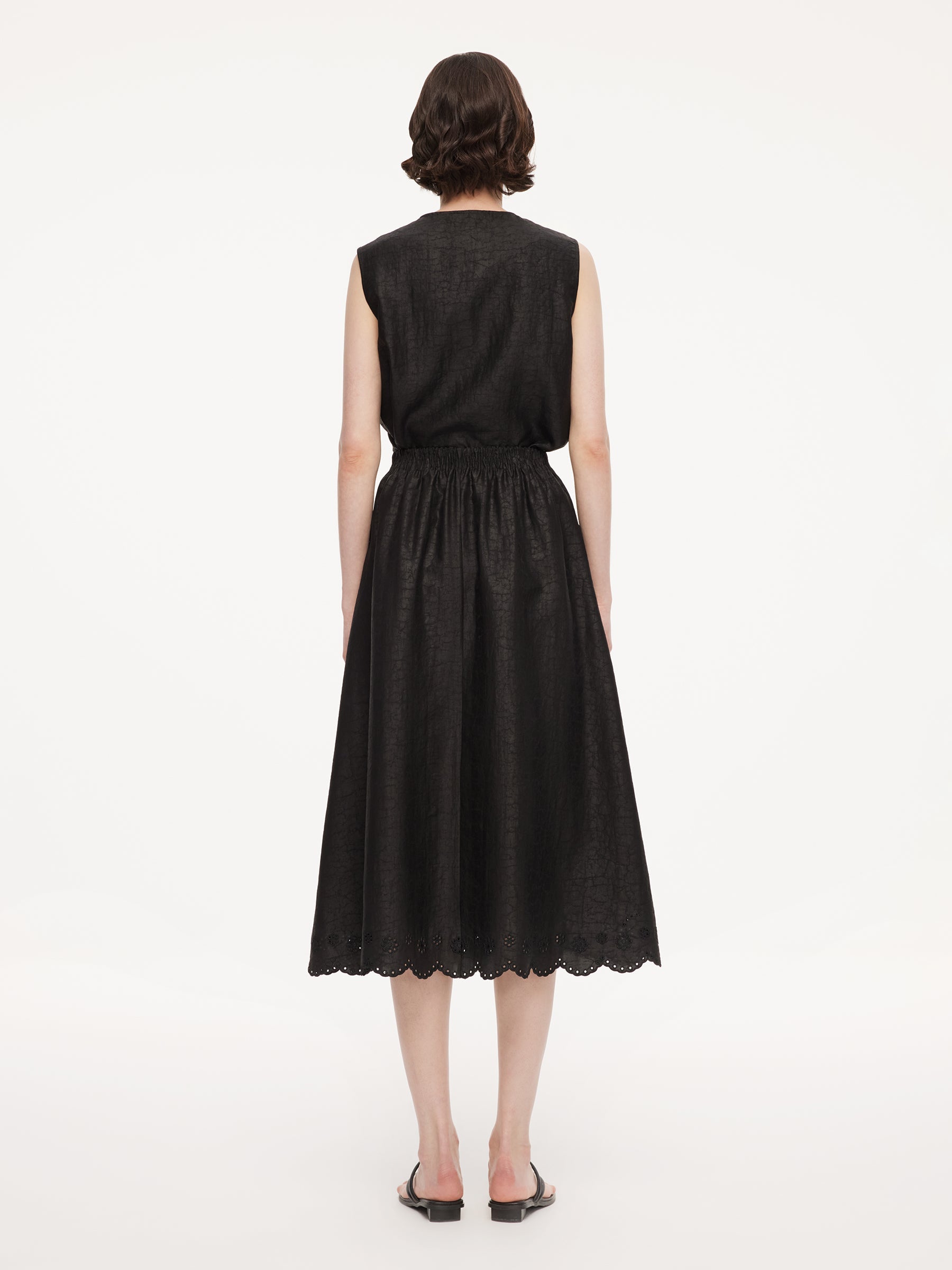 Silk Embroidered A-Line Skirt
