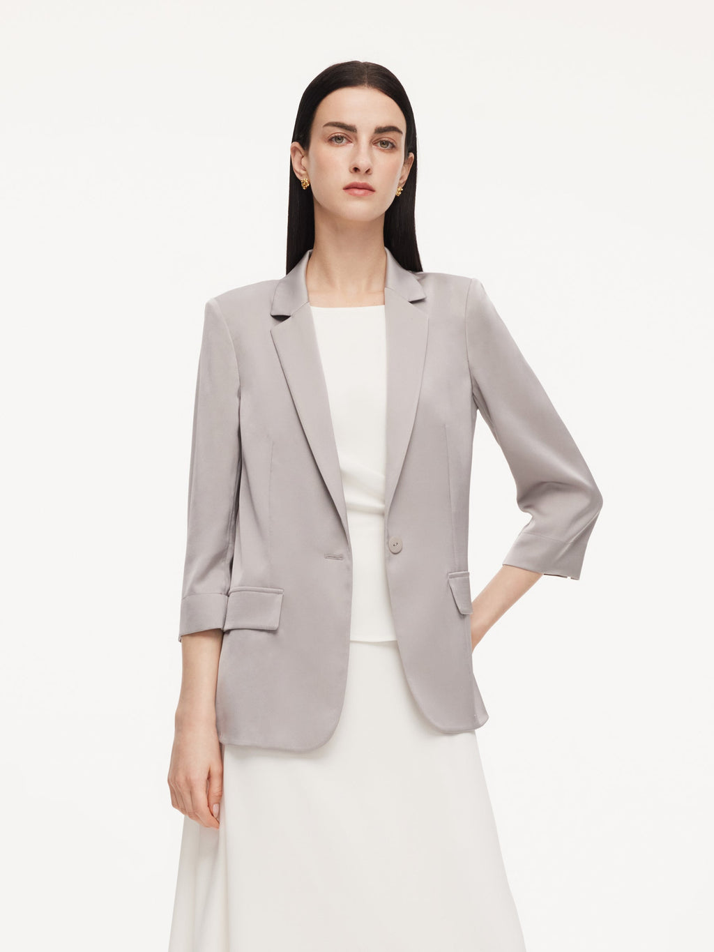 Mulberry Silk Stretch Blazer