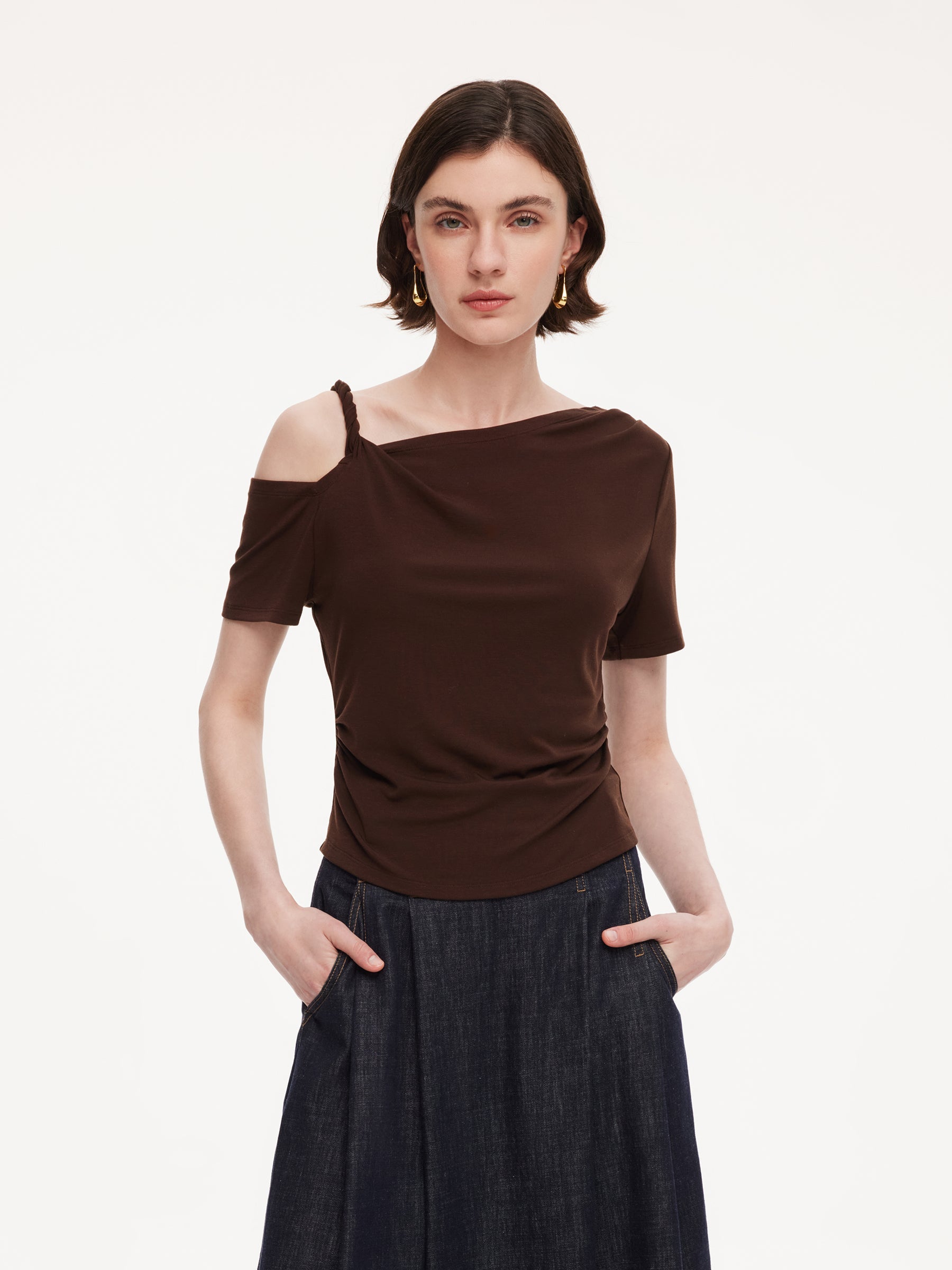 Side-Ruching Slimming Knit