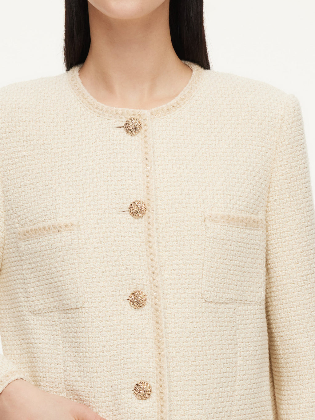 Shimmer Braided Wool Jacket