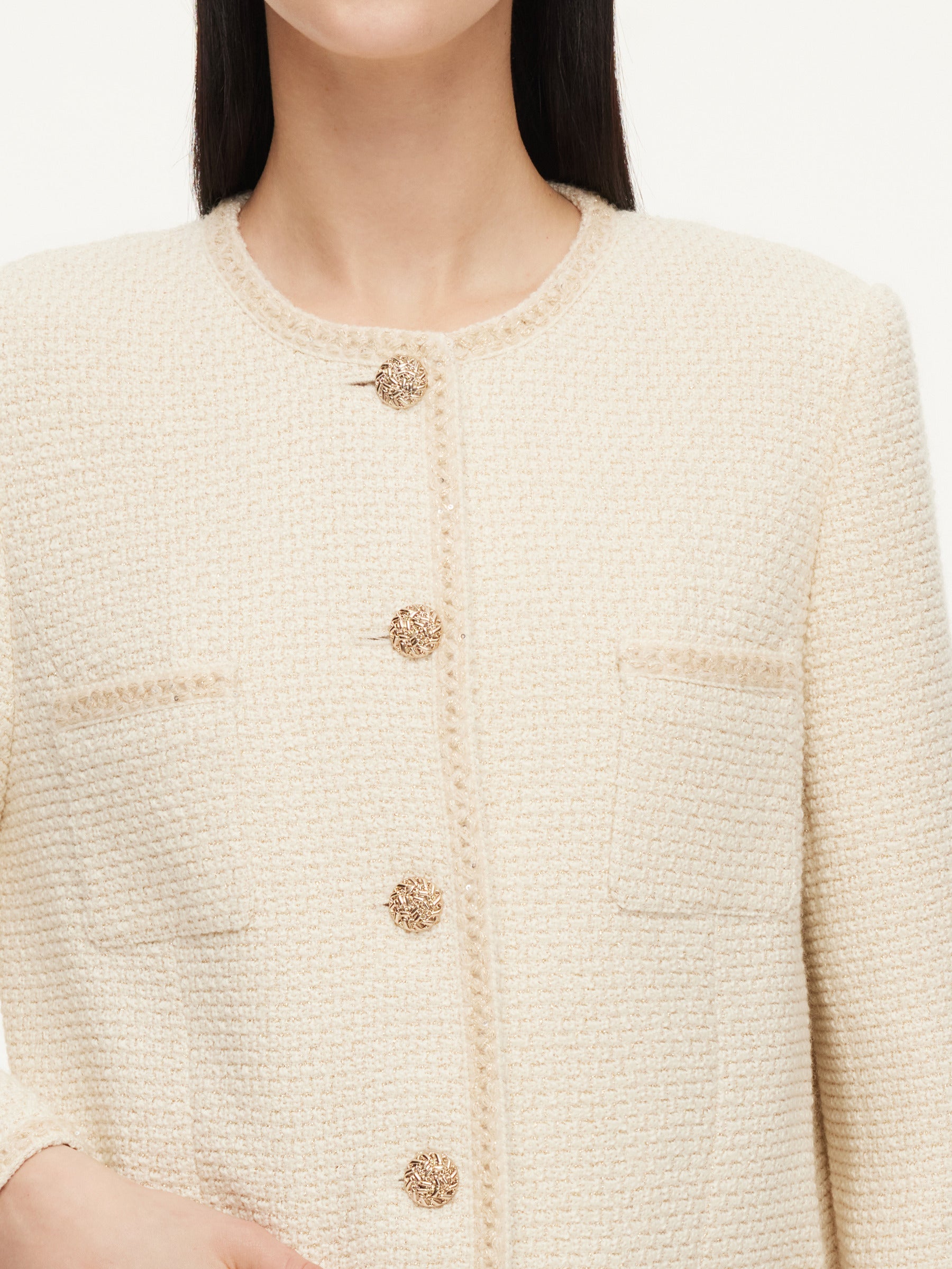 Shimmer Braided Wool Jacket