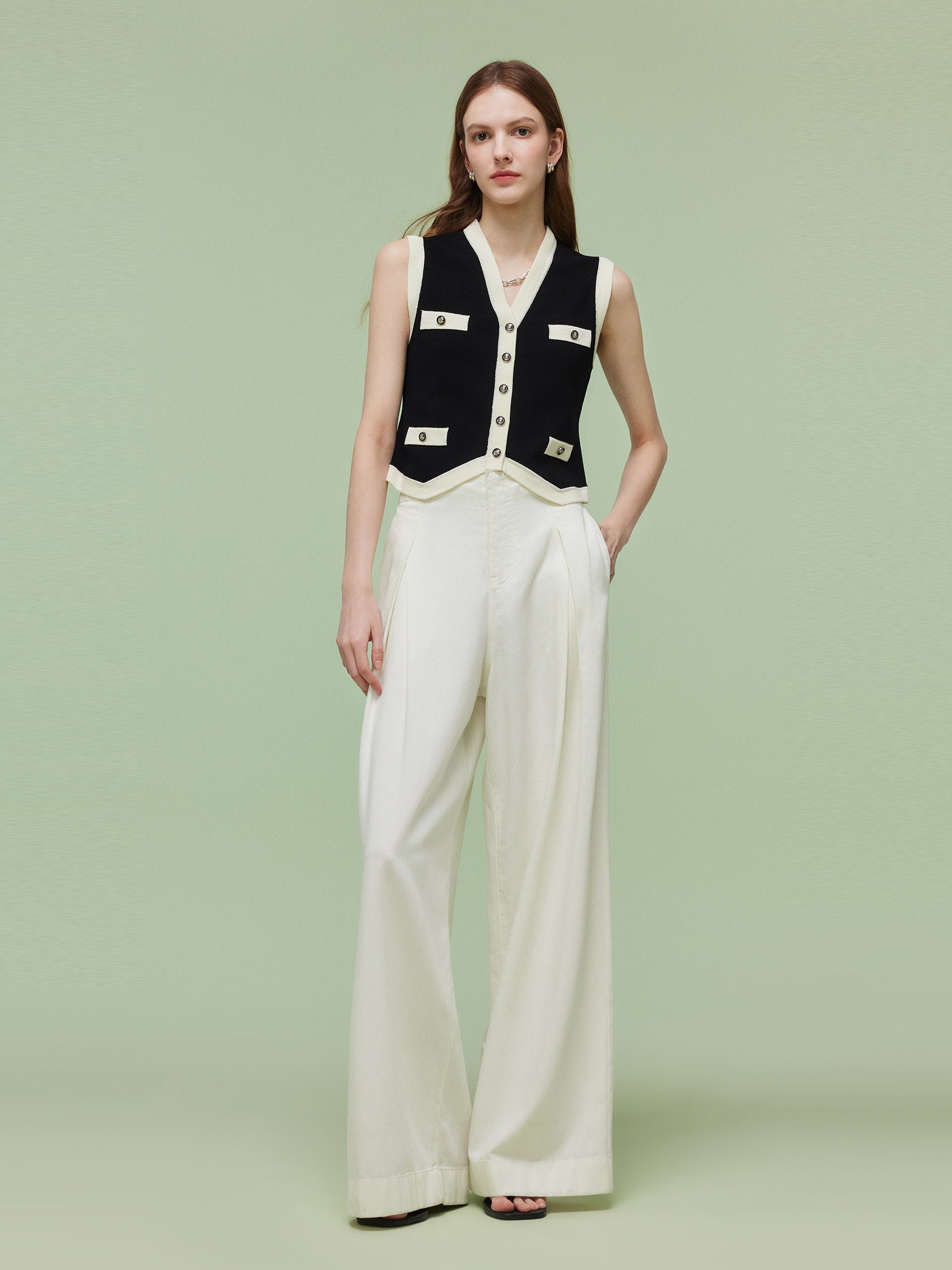 Tencel Micro-Elastic Knit Vest