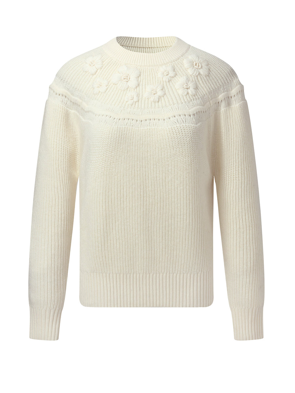 Wool Blend Embroidered Sweater