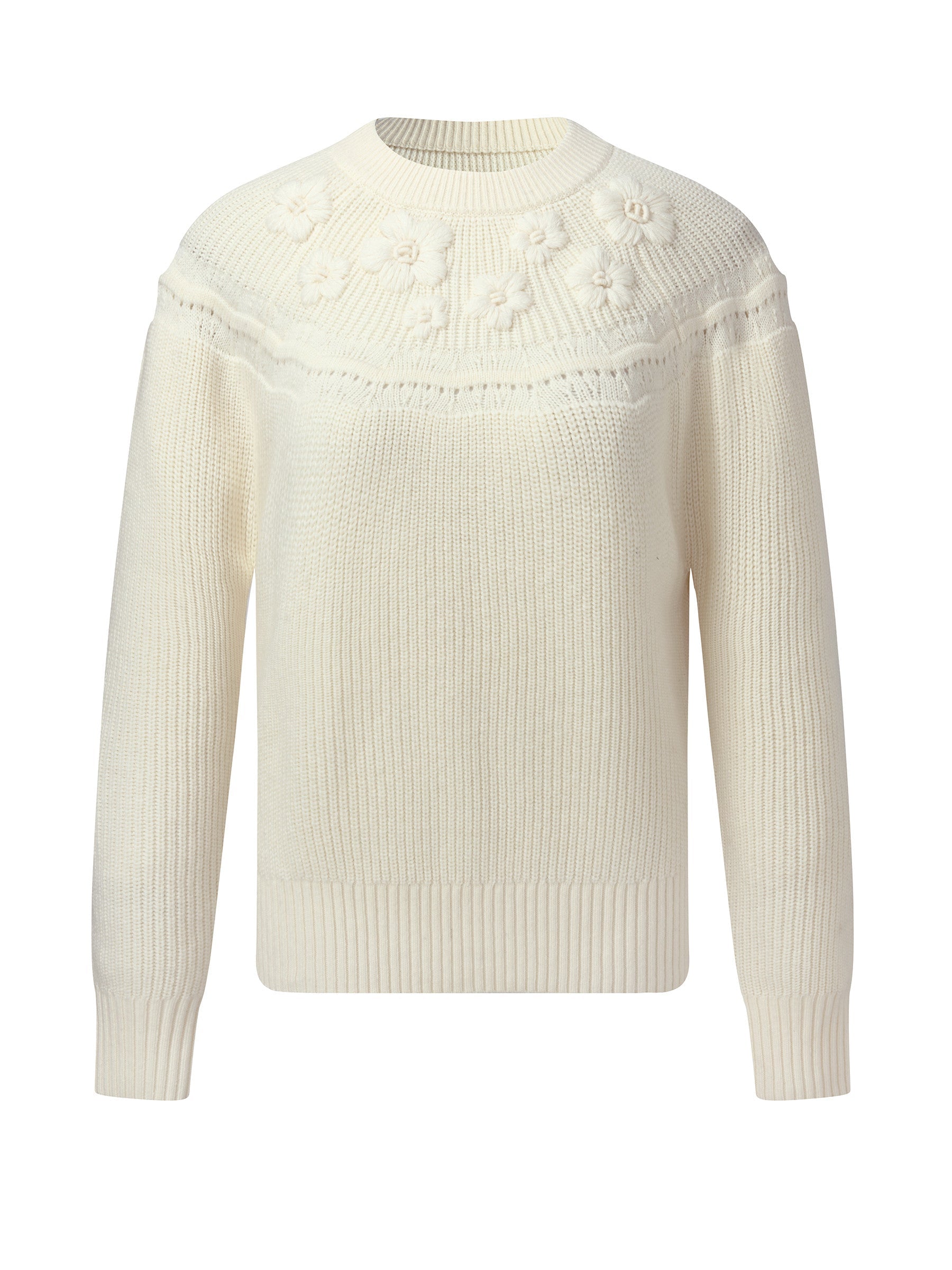 Wool Blend Embroidered Sweater