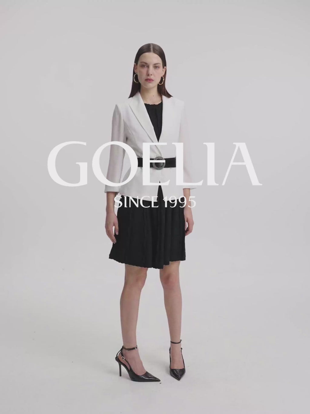Triacetate Gathered Waist Blazer