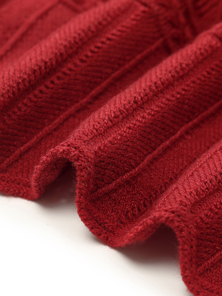 Tencel Wool Wave Collar Sweater
