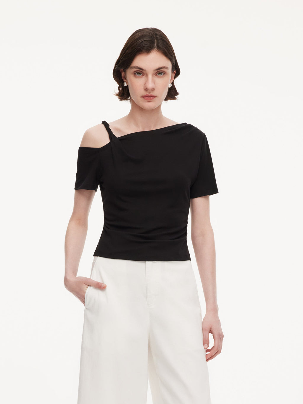Side-Ruching Slimming Knit