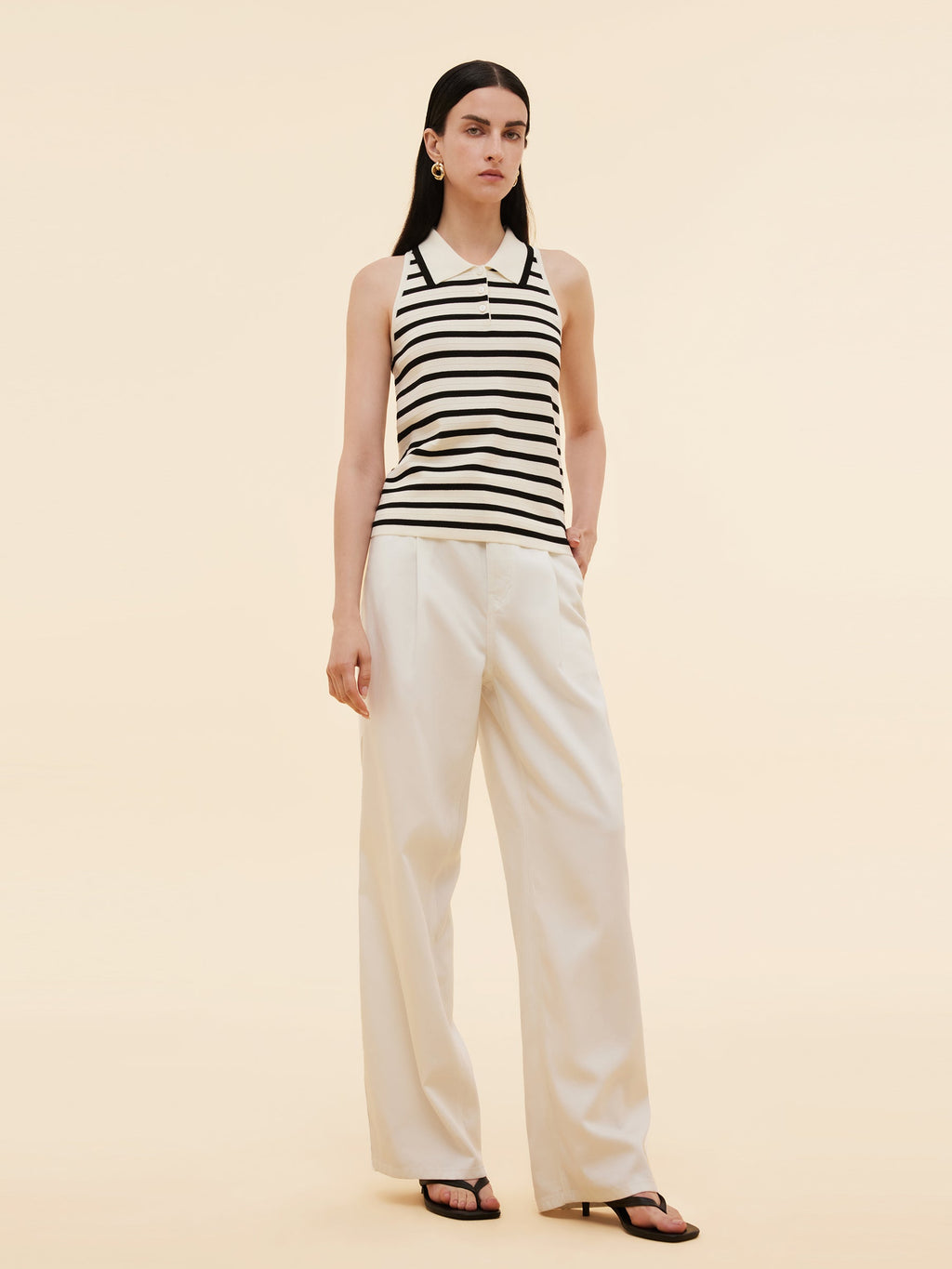 Tencel Stripe Knit Tank