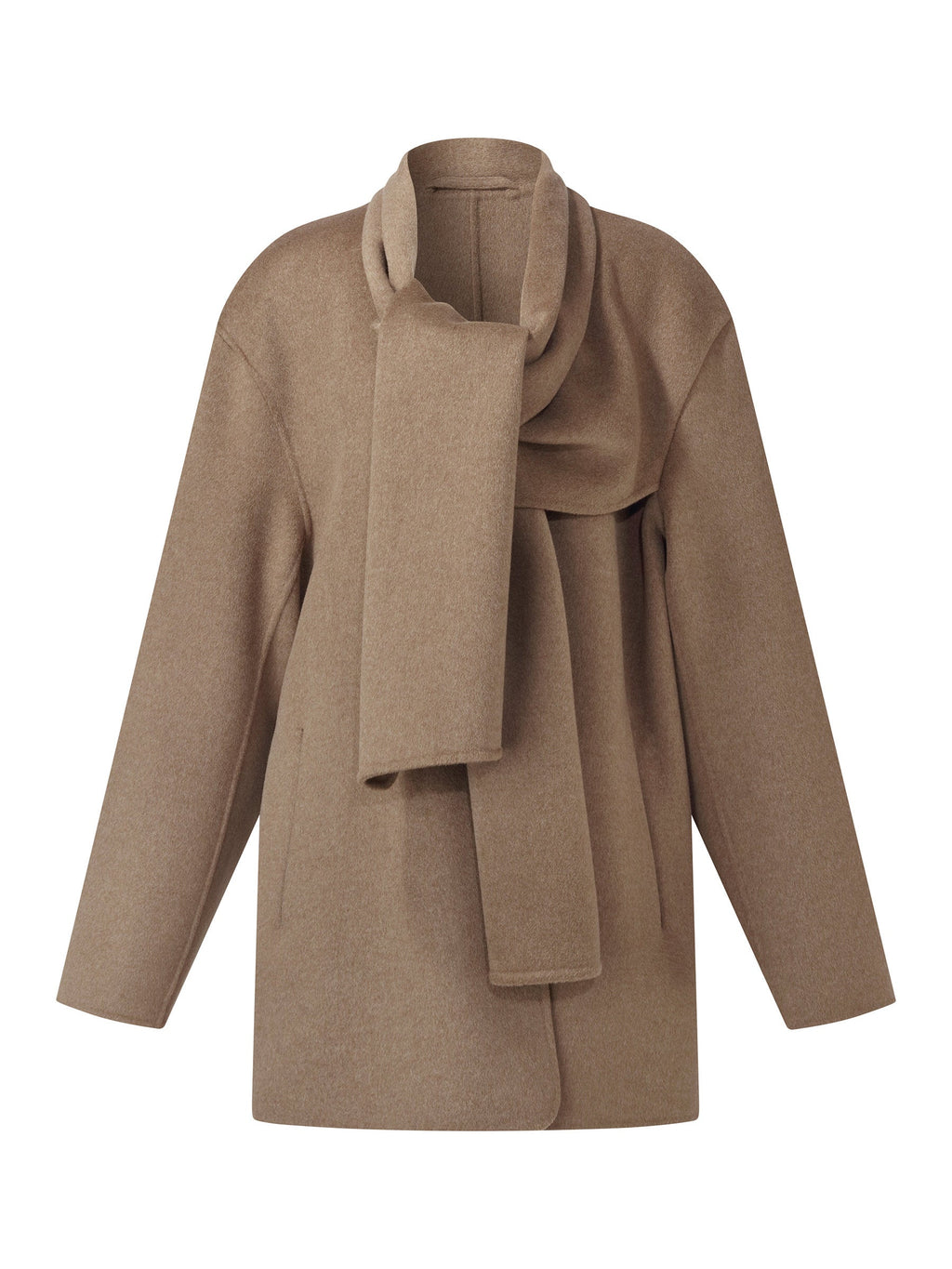 Scarf Collar H-Line Coat