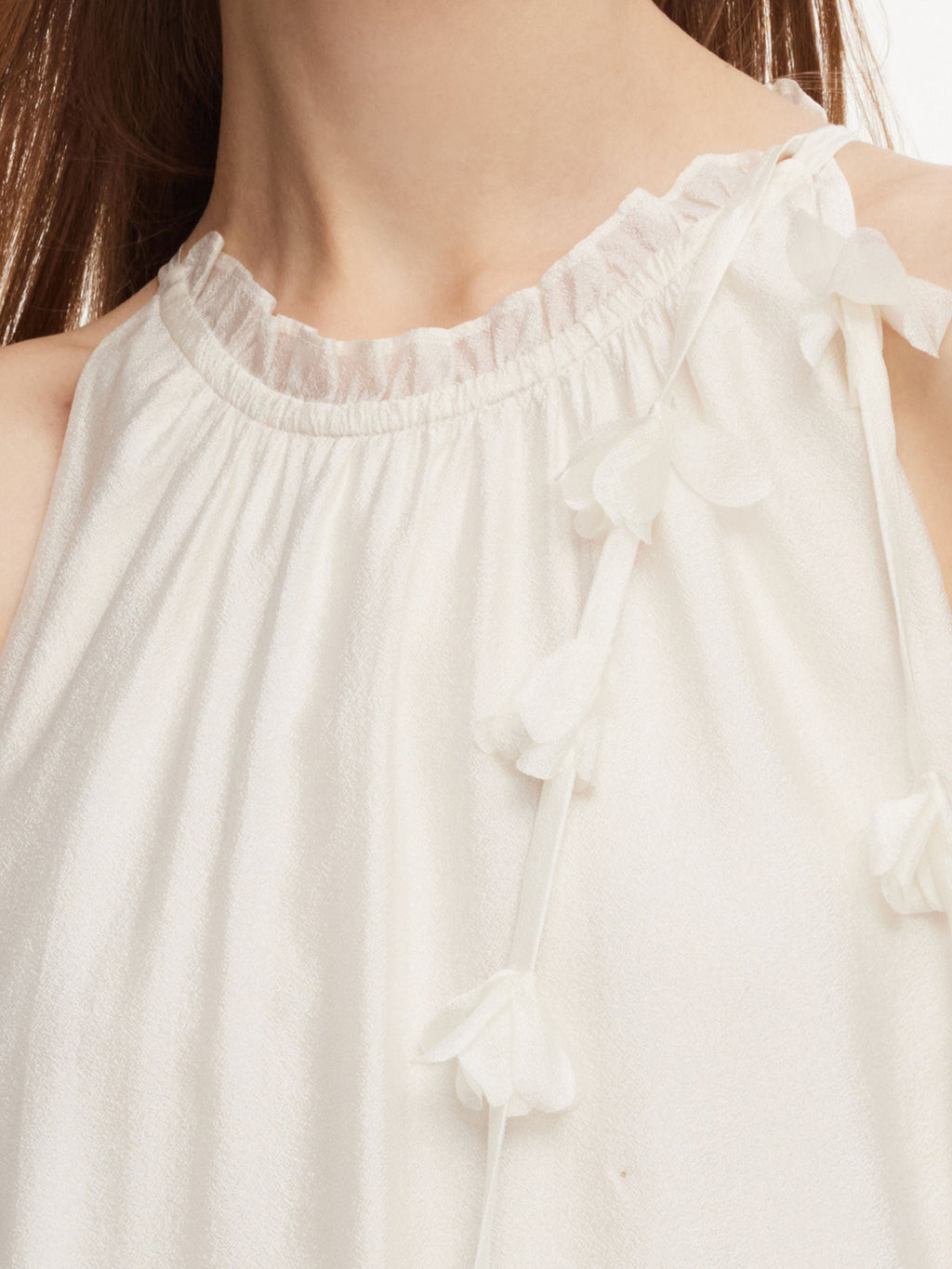 Halter Ruffle Maxi Dress