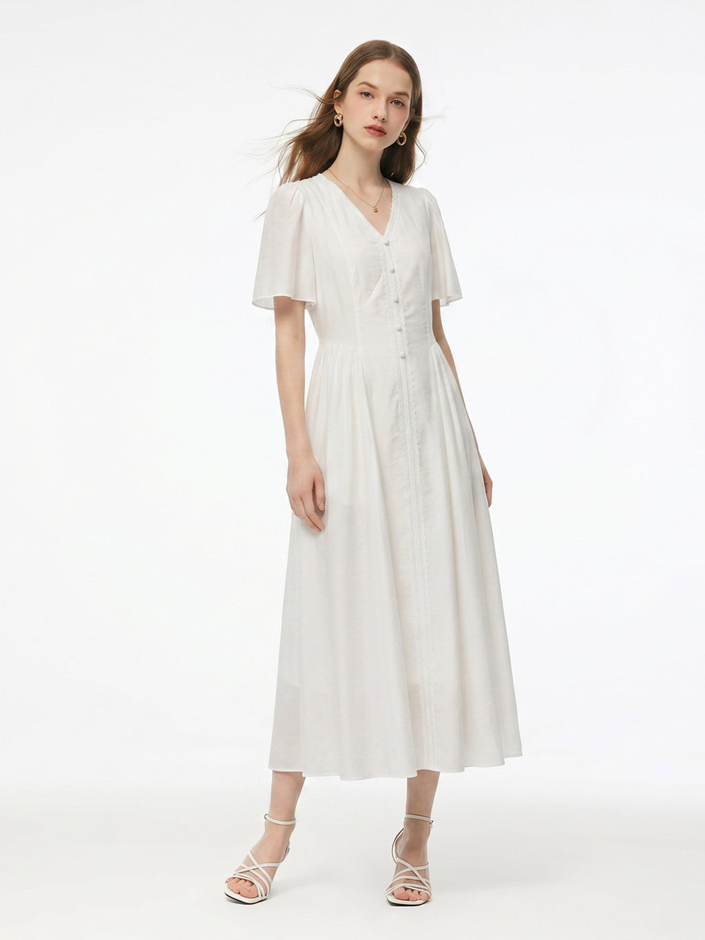 Tencel V-Neck Maxi Dress