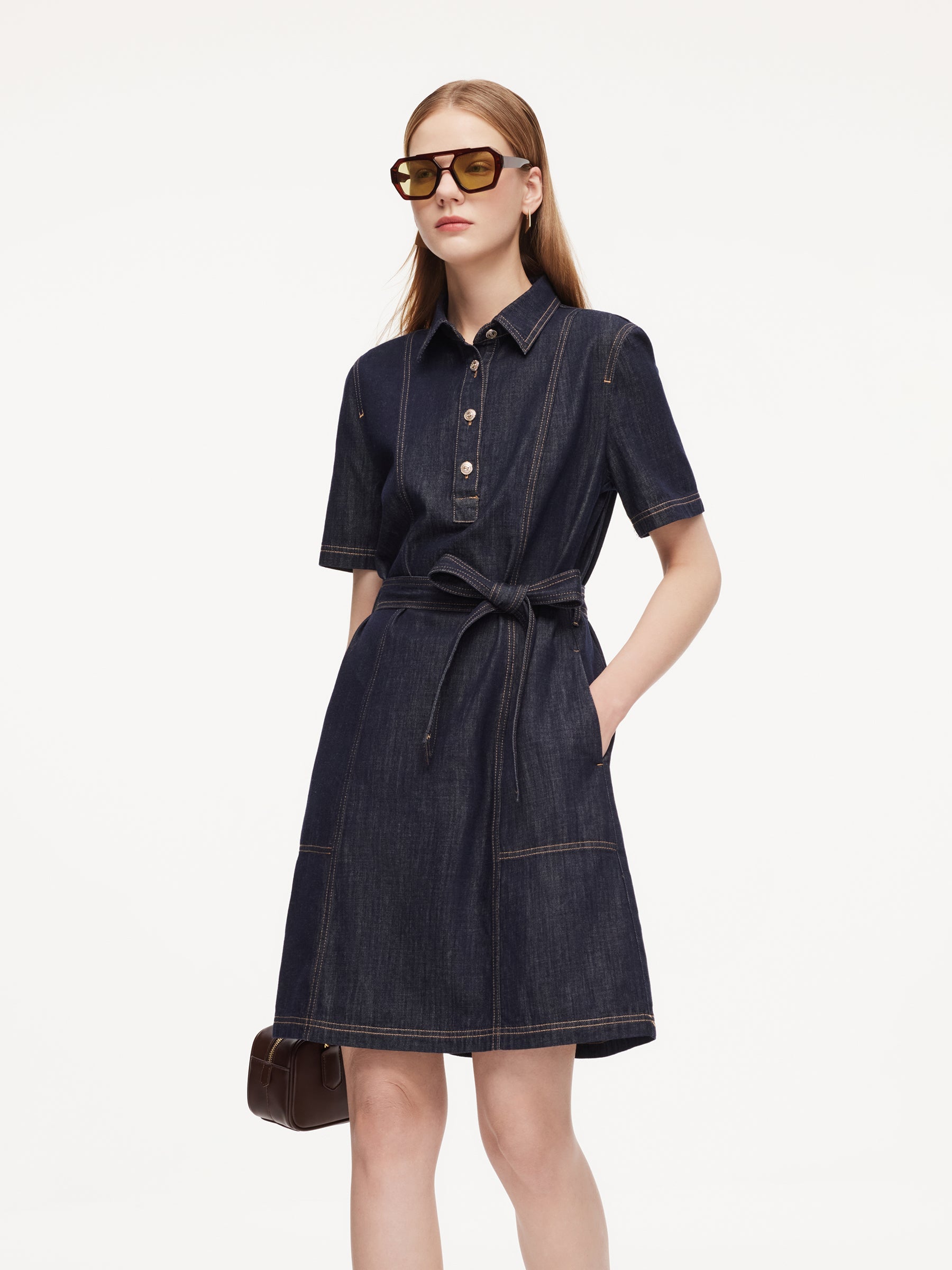 Denim Shirt Mini Dress