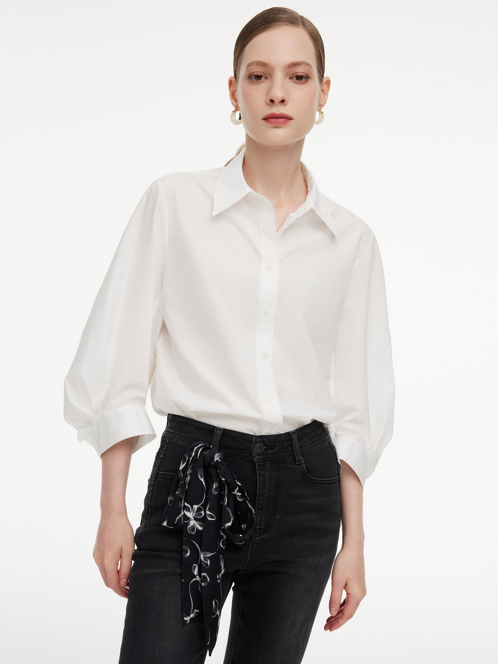 Cotton Puff Sleeve Shirt