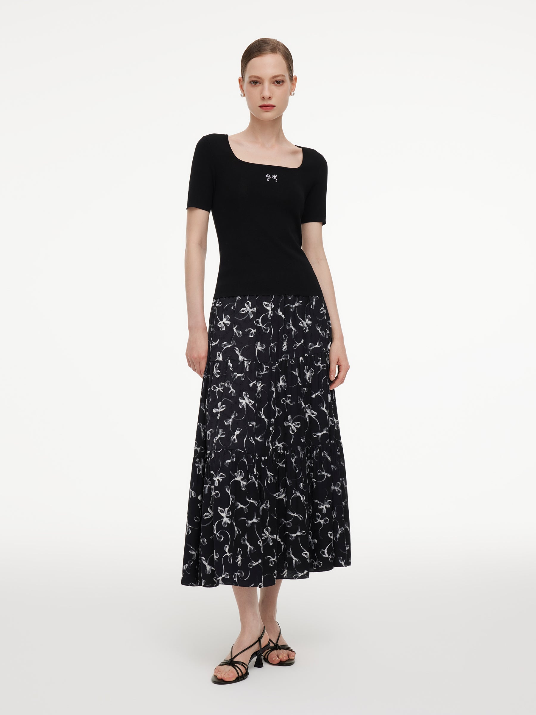 Satin Bow Coquette Knit