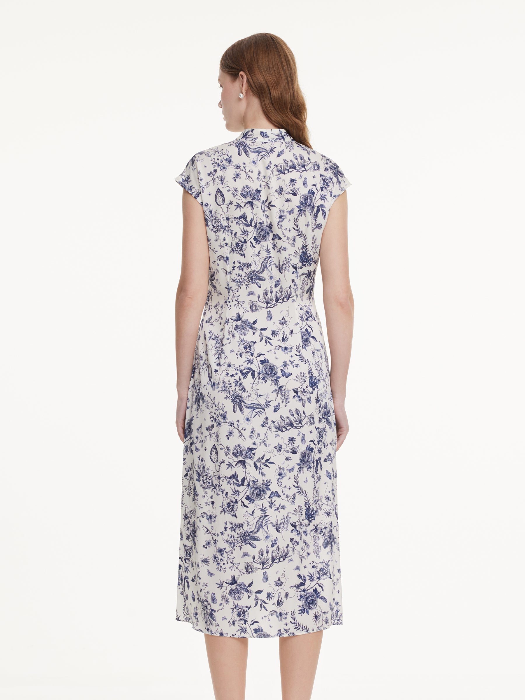 Blue-White Porcelain Qipao Dress