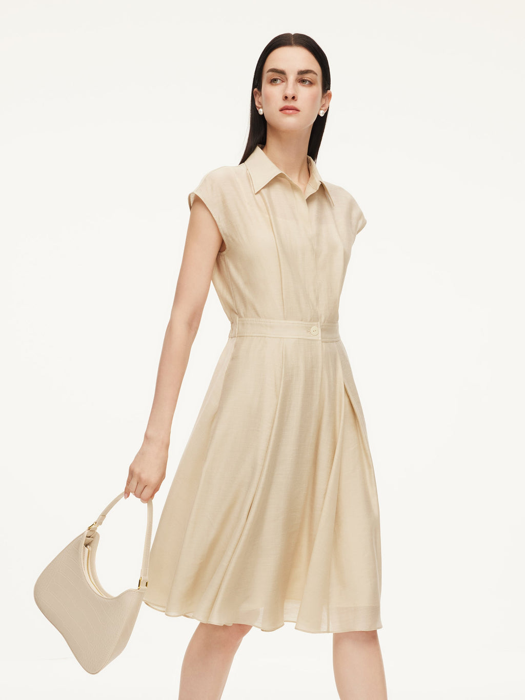 Tencel-Acetate-Linen Shirt Dress