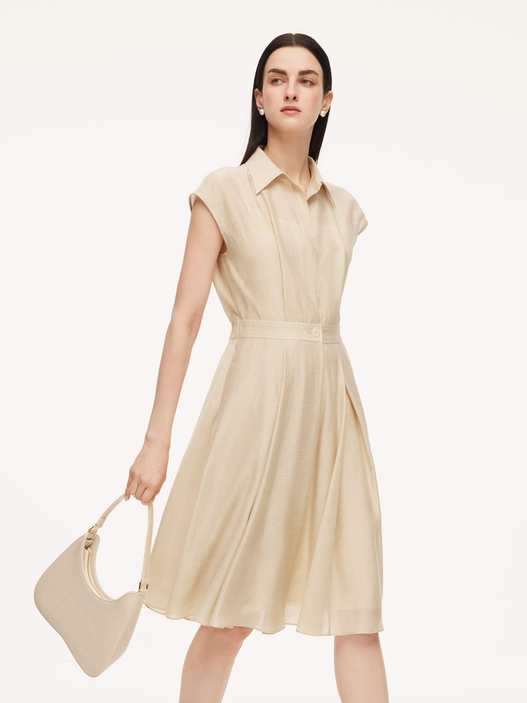 Tencel-Acetate-Linen Shirt Dress