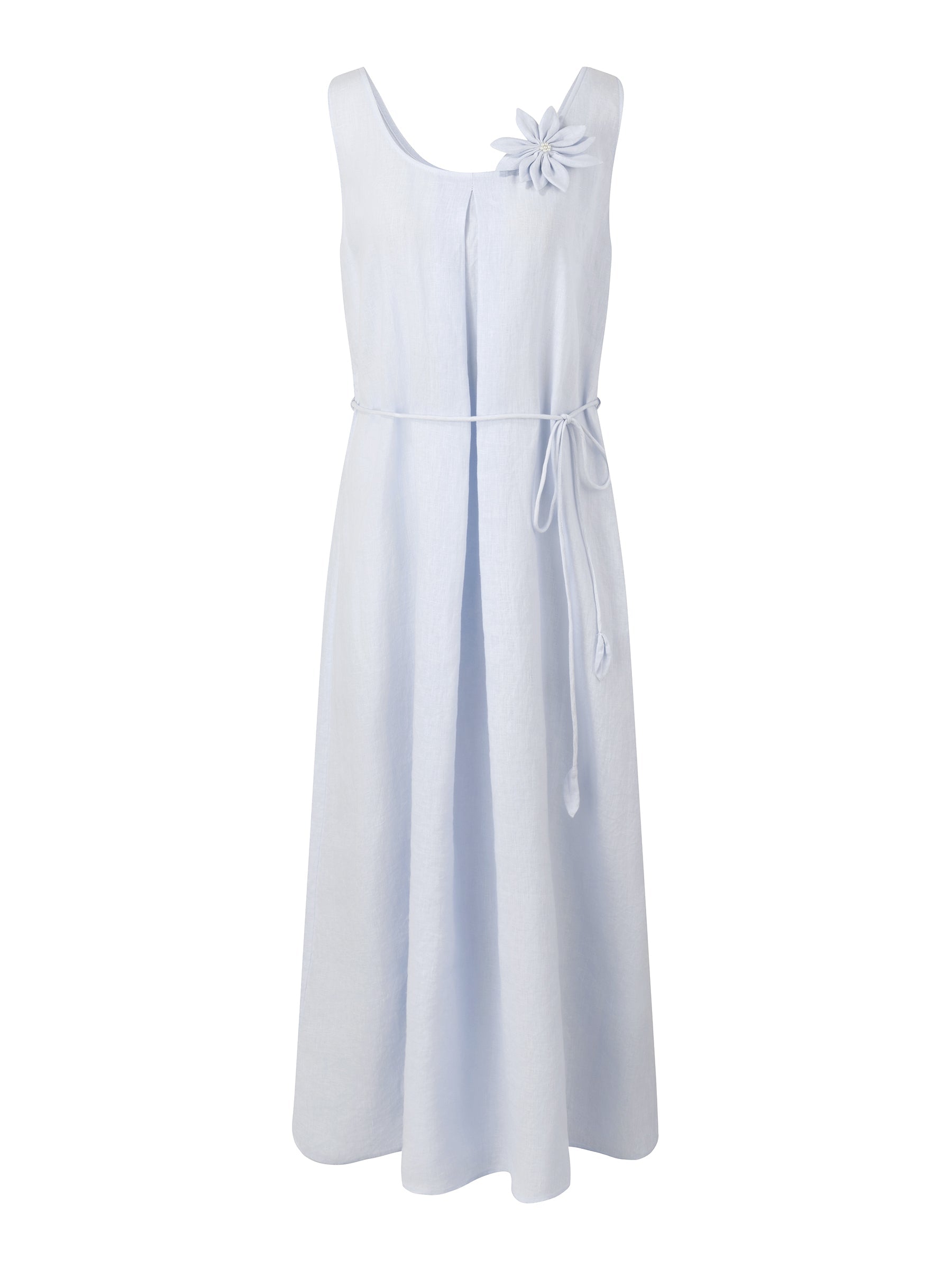 Linen U-Neck Dress