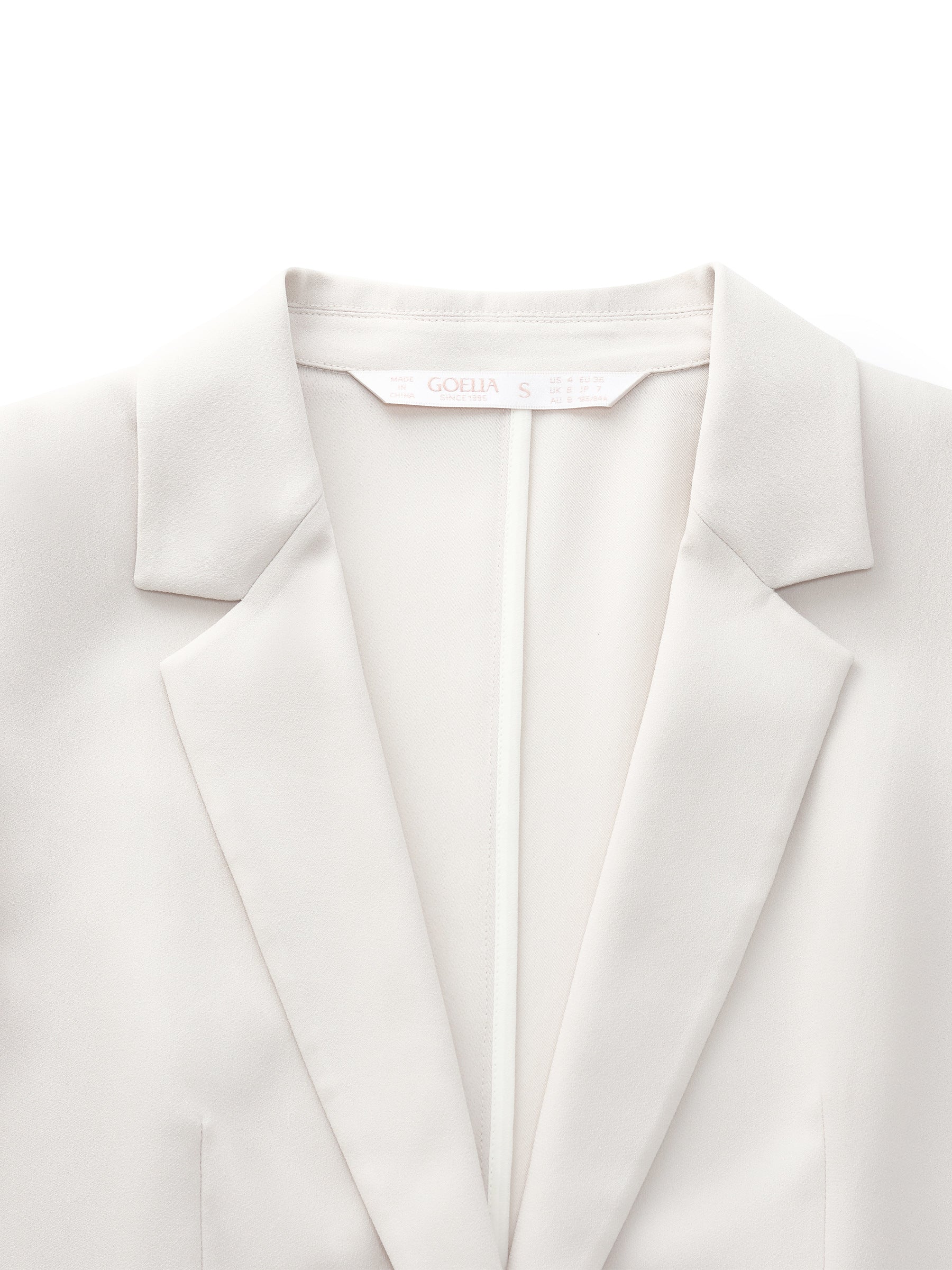 Acetate Blend Fitted Blazer