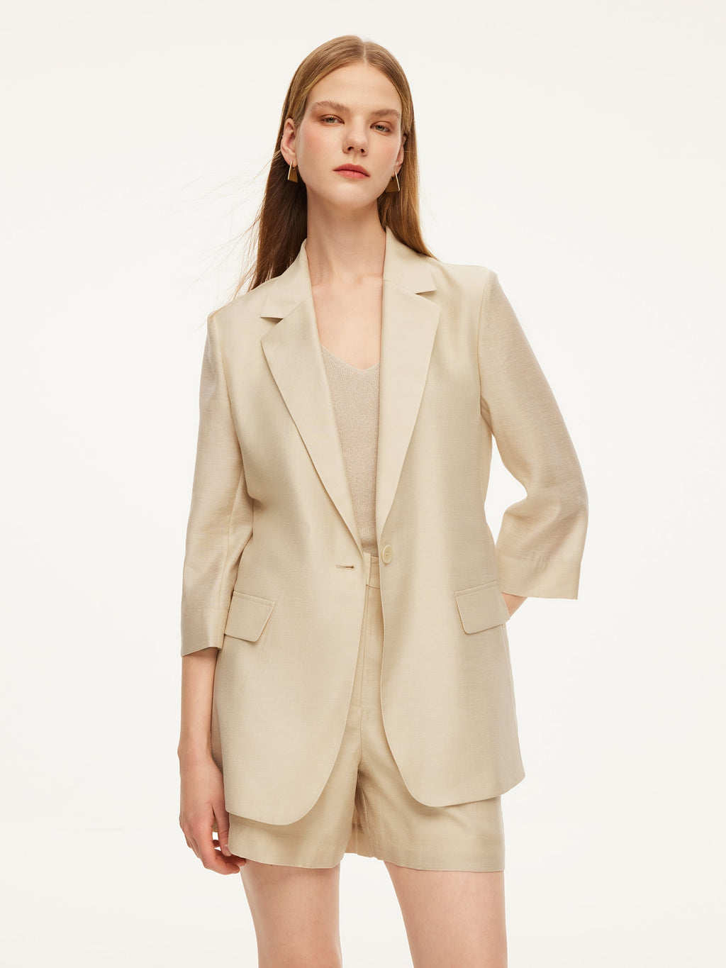 Tencel-Acetate 3/4 Blazer