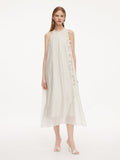 Halter Ruffle Maxi Dress