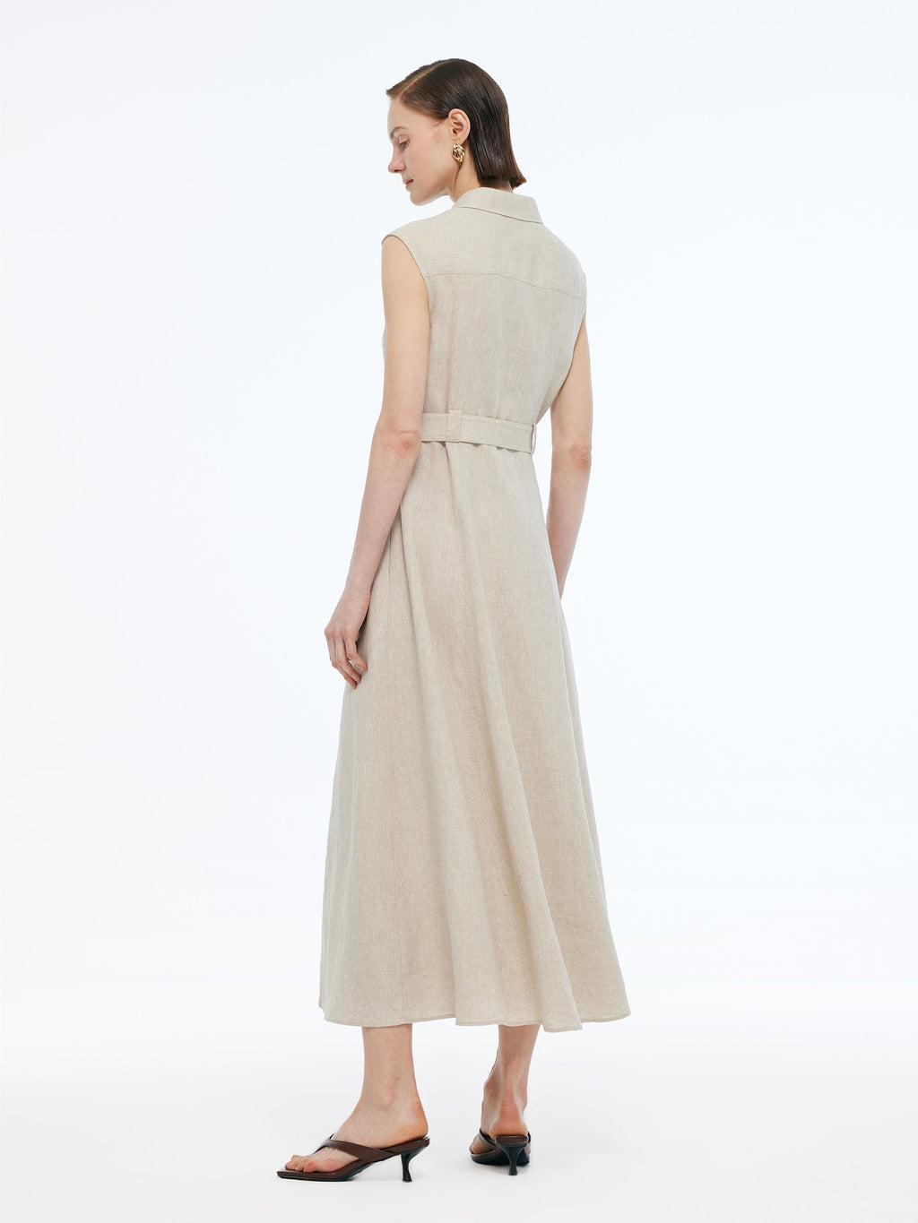 Linen Vest Maxi Dress