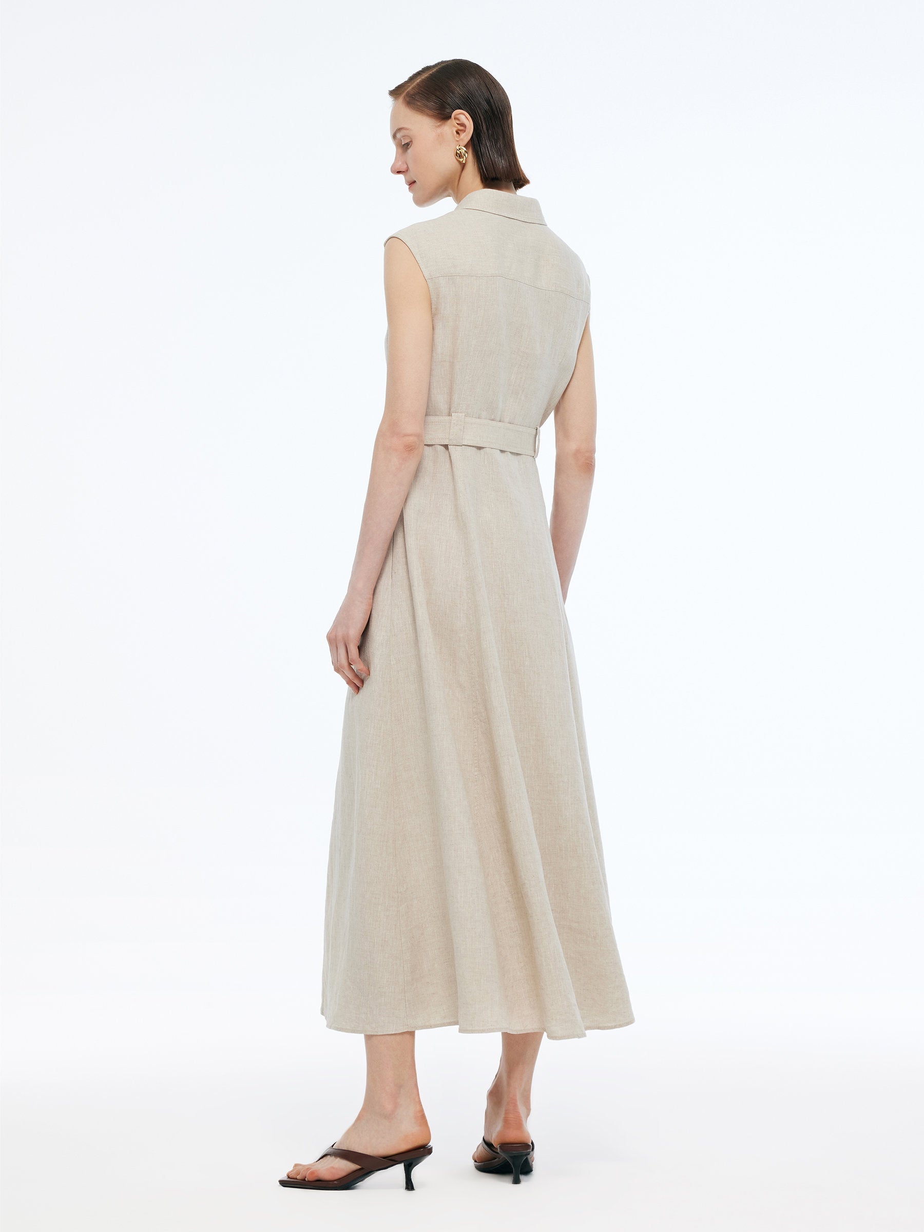 Linen Vest Maxi Dress