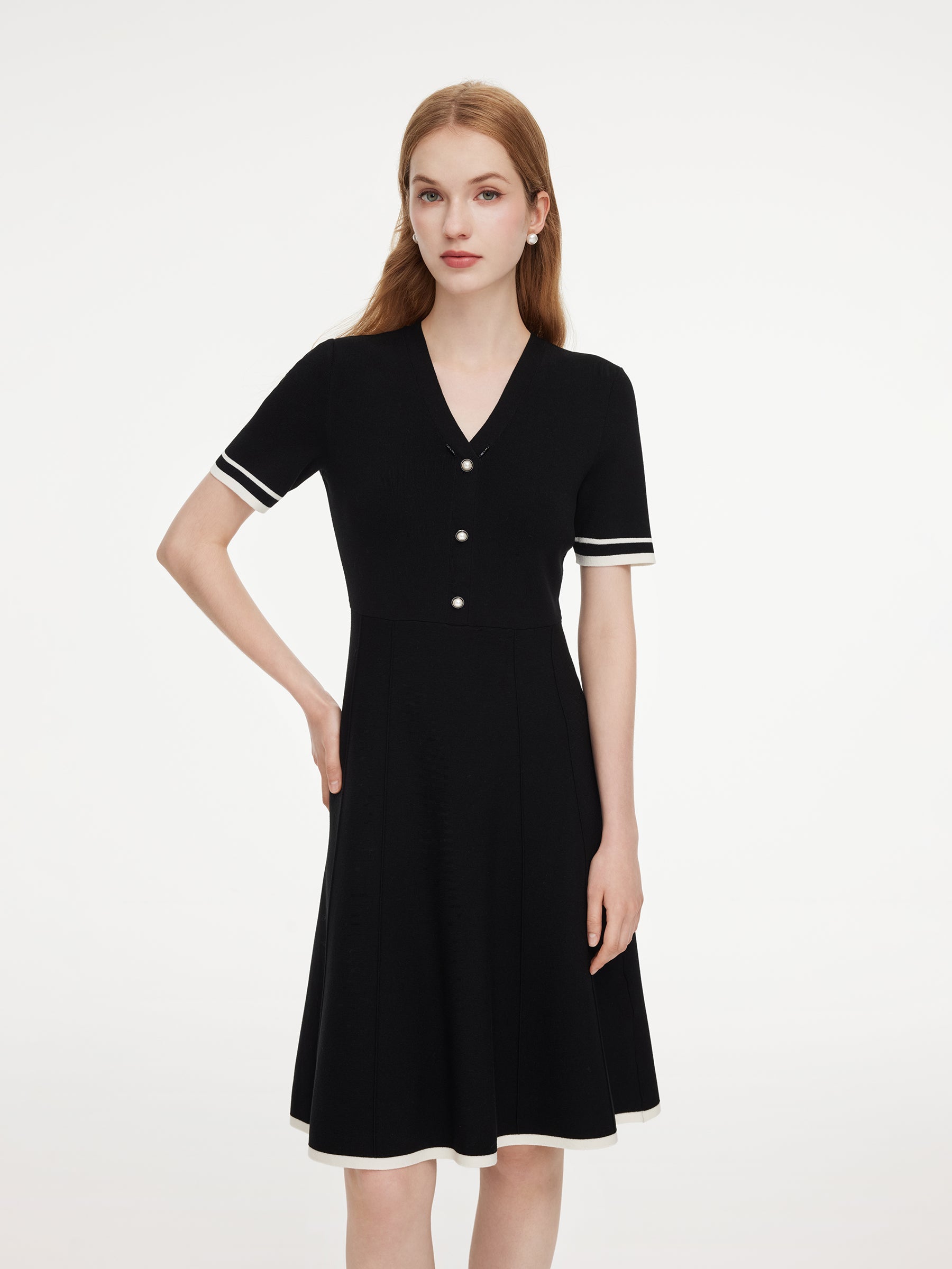 Lyocell High-Waist Midi Dress