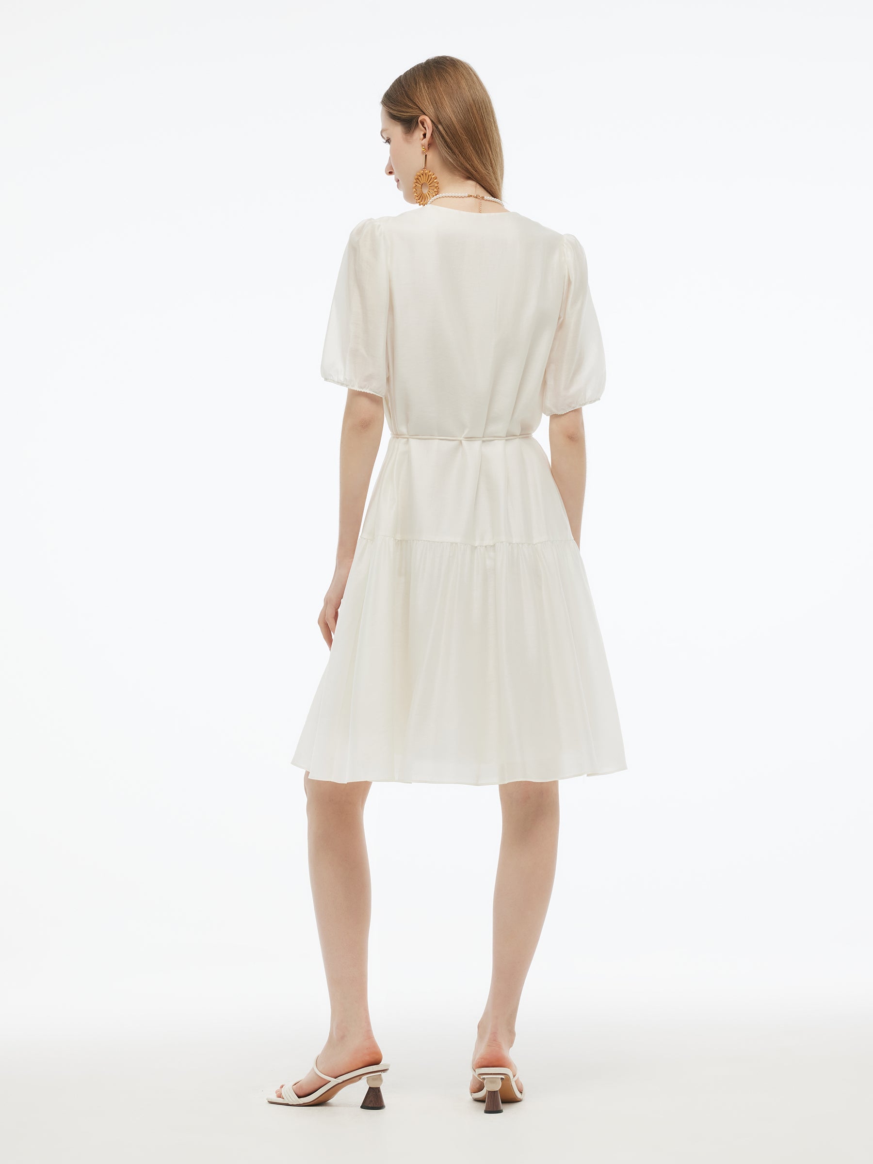 Tencel Sequin Embroidered Midi