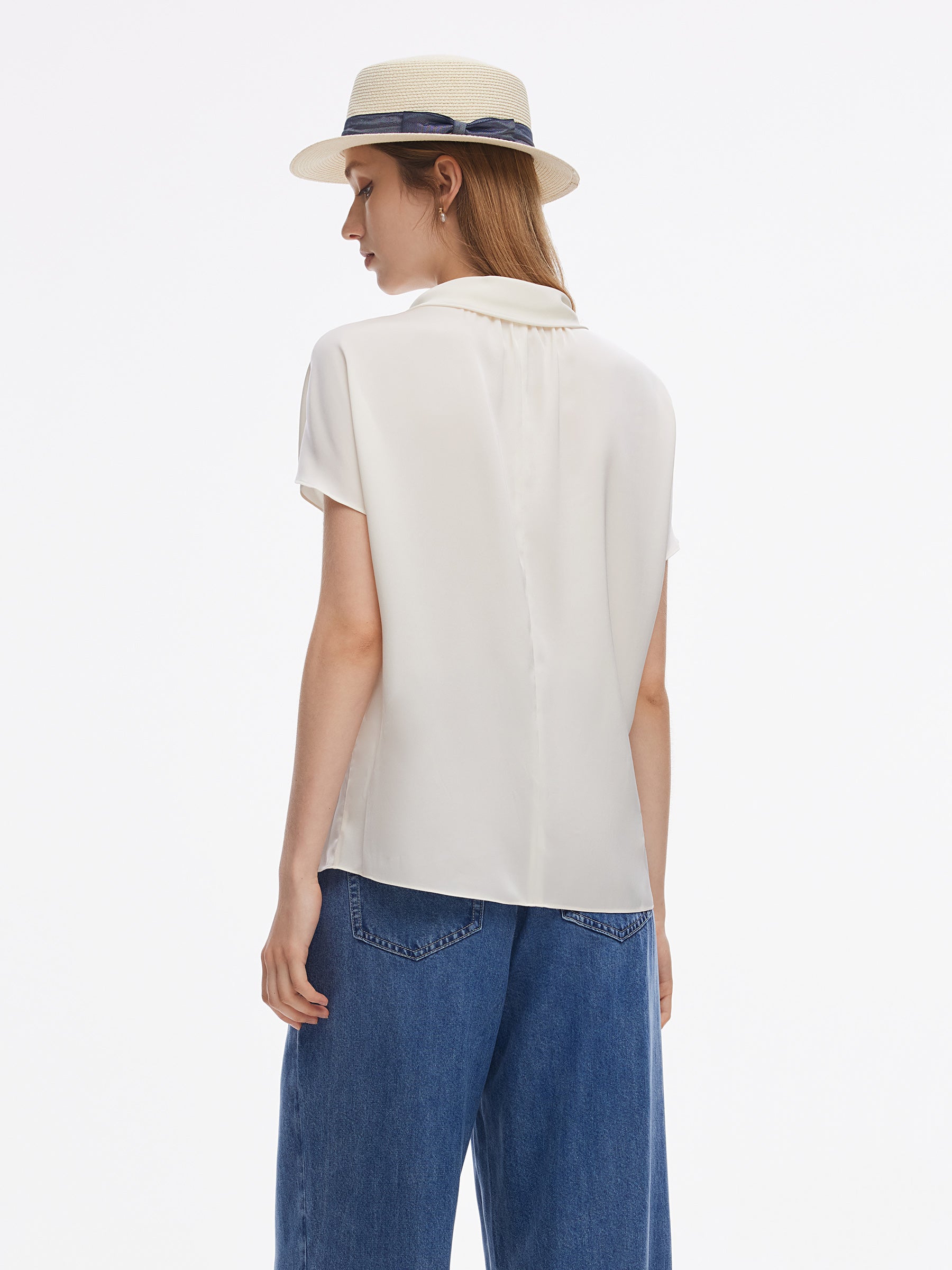 French Bow Tie Neck Shirt