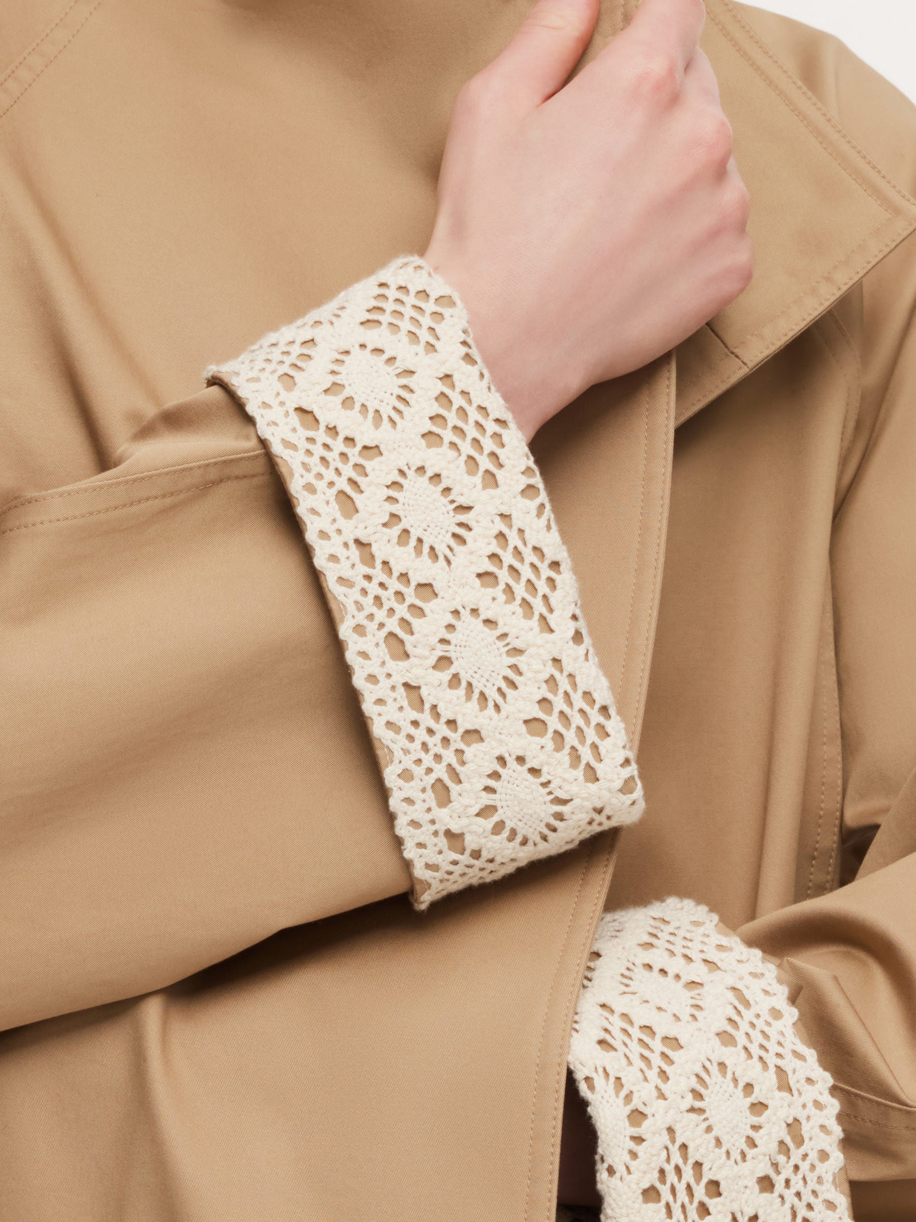 Cotton Stand Collar Trench