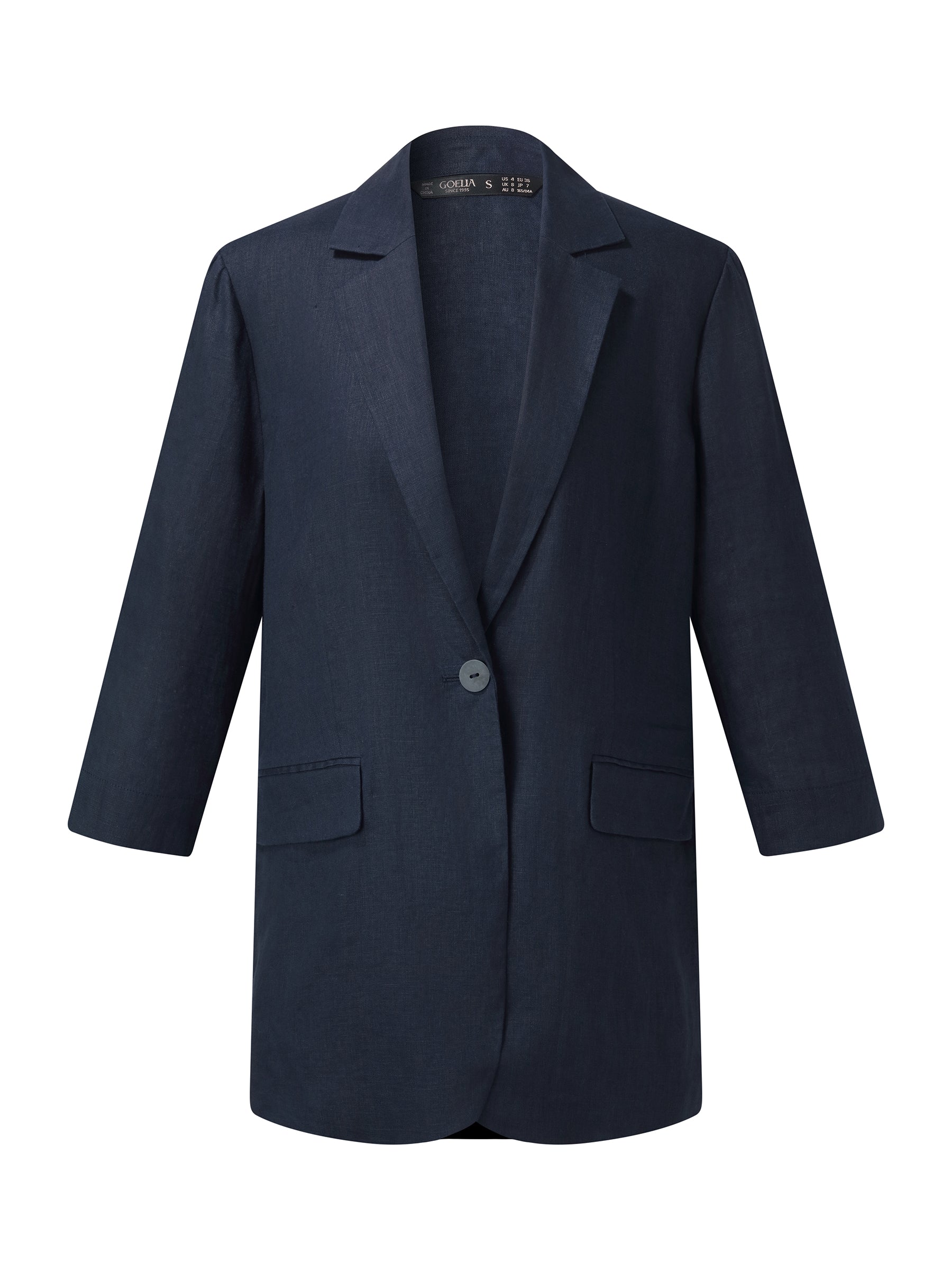 Linen 3/4 Sleeve Blazer