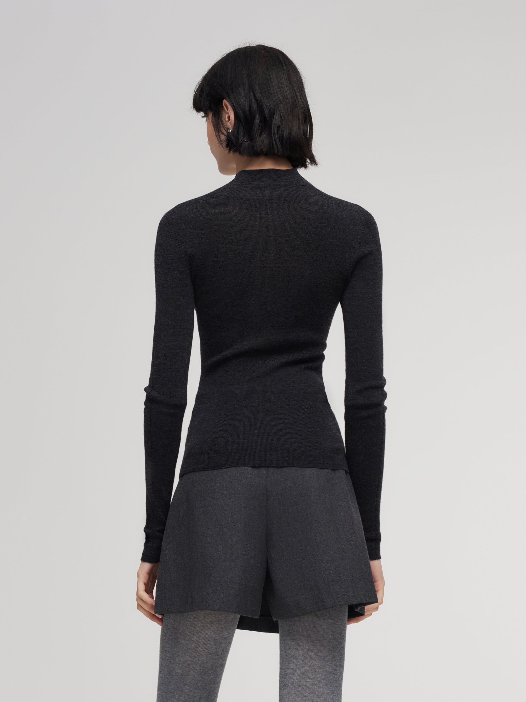 Slim Fit Sleeve-Detail Knit Top