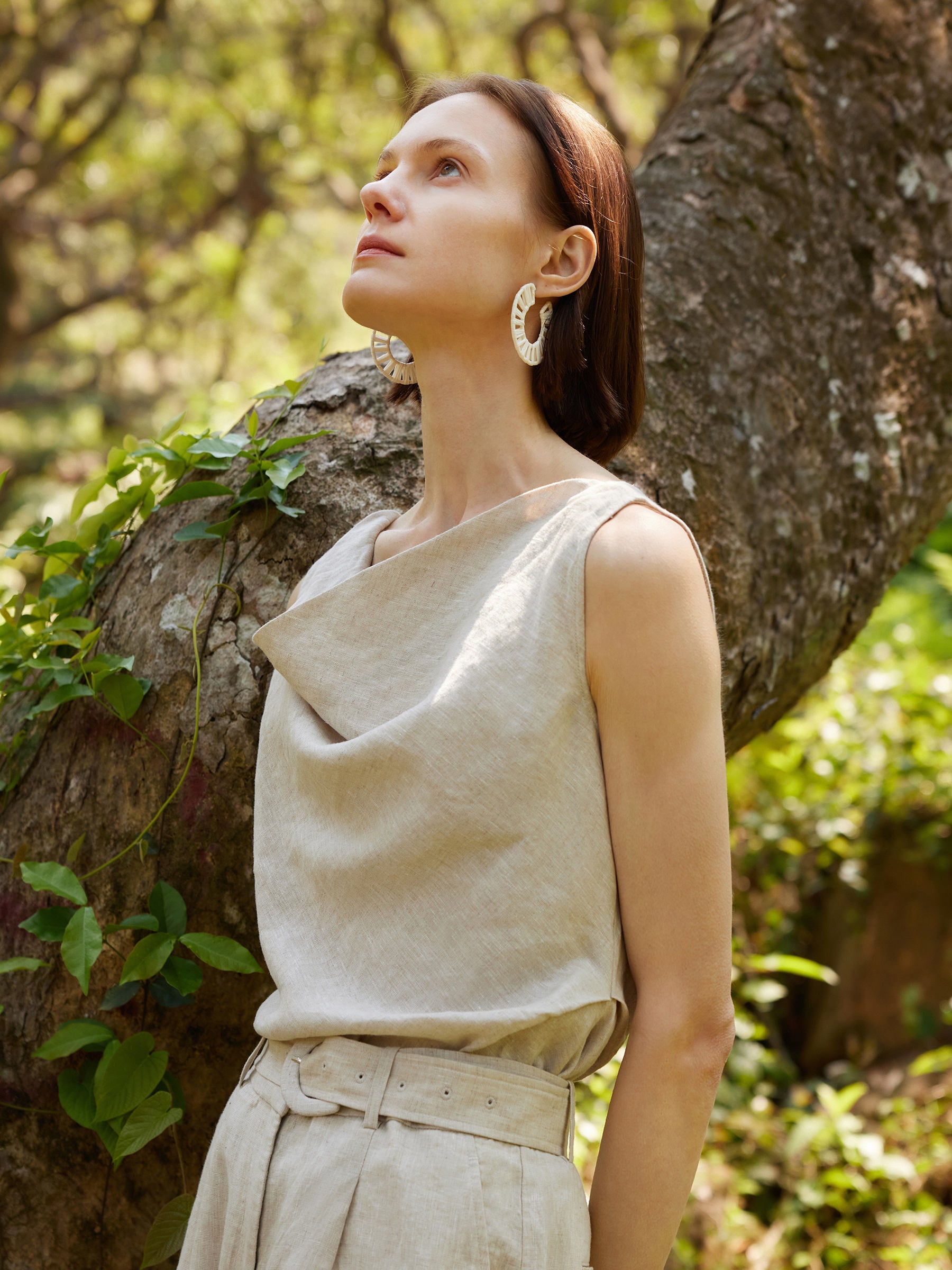 Cowl Neck Feminine Top