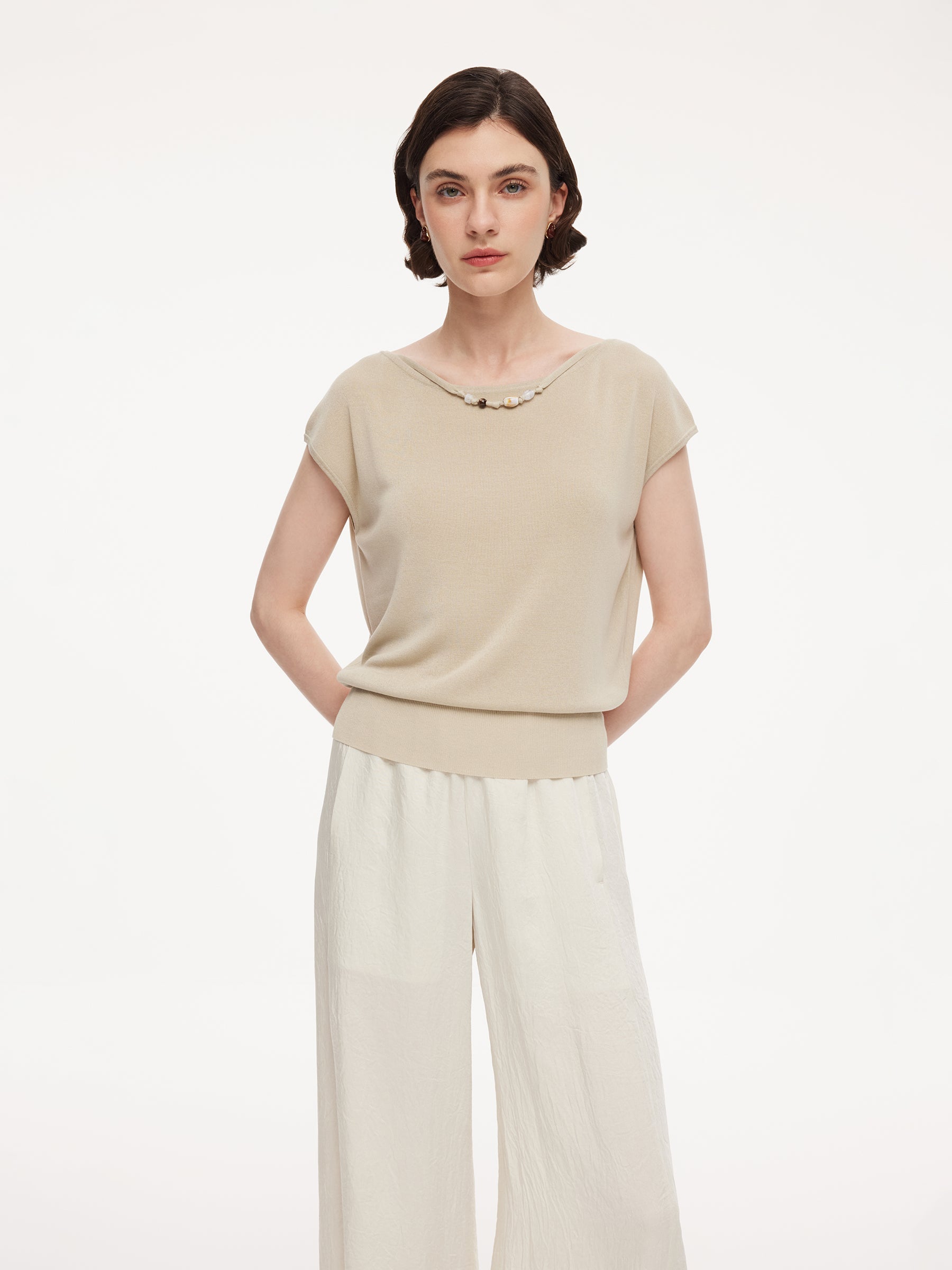 Tencel-Mulberry Silk Knit Top