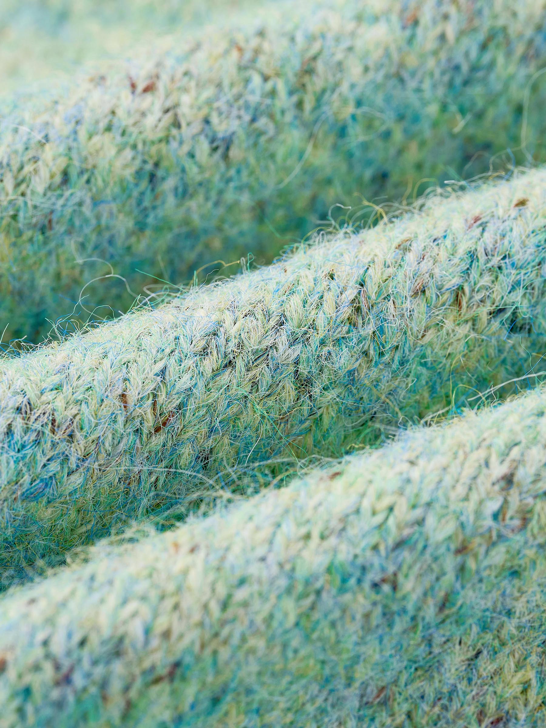 Melange Green Crewneck Cardigan