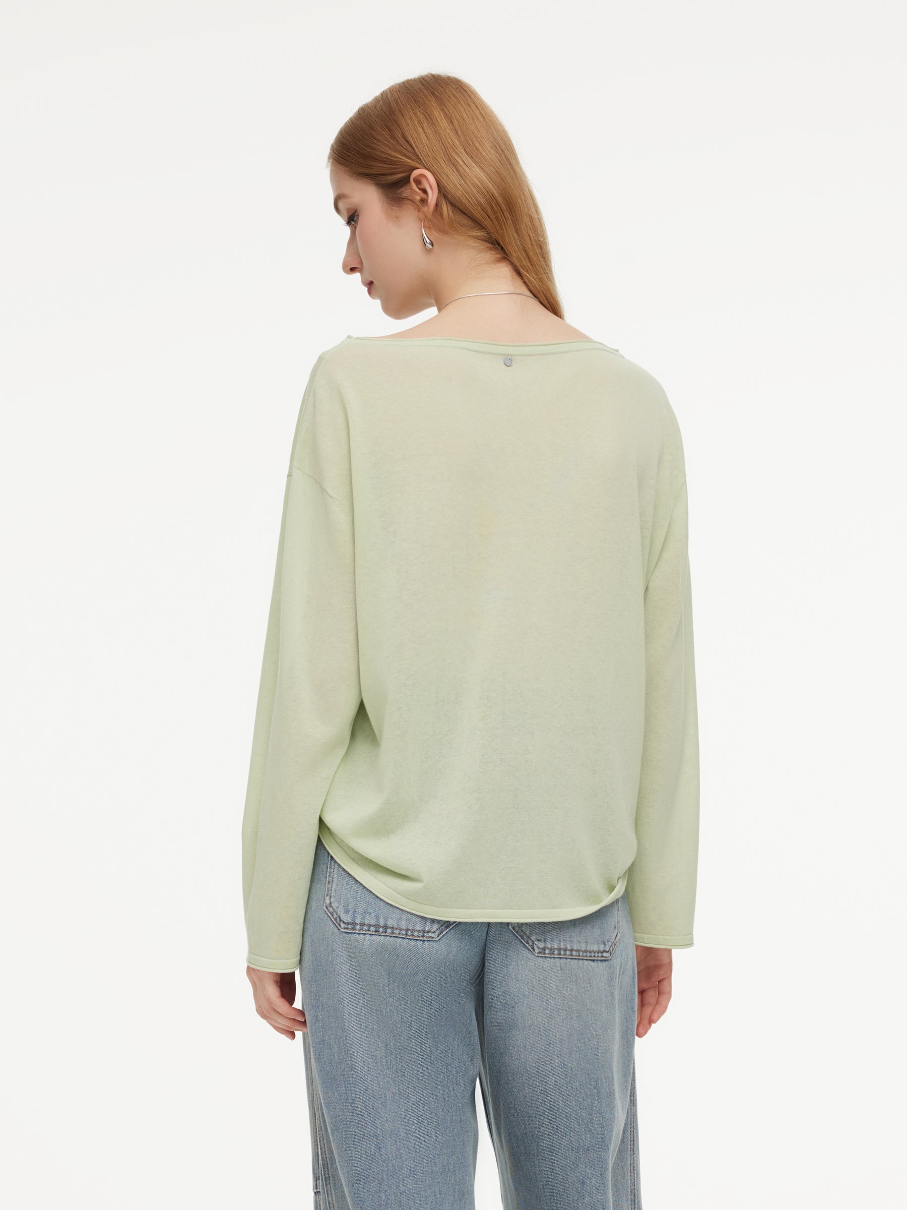 Triacetate-Cotton-Linen Drape Top