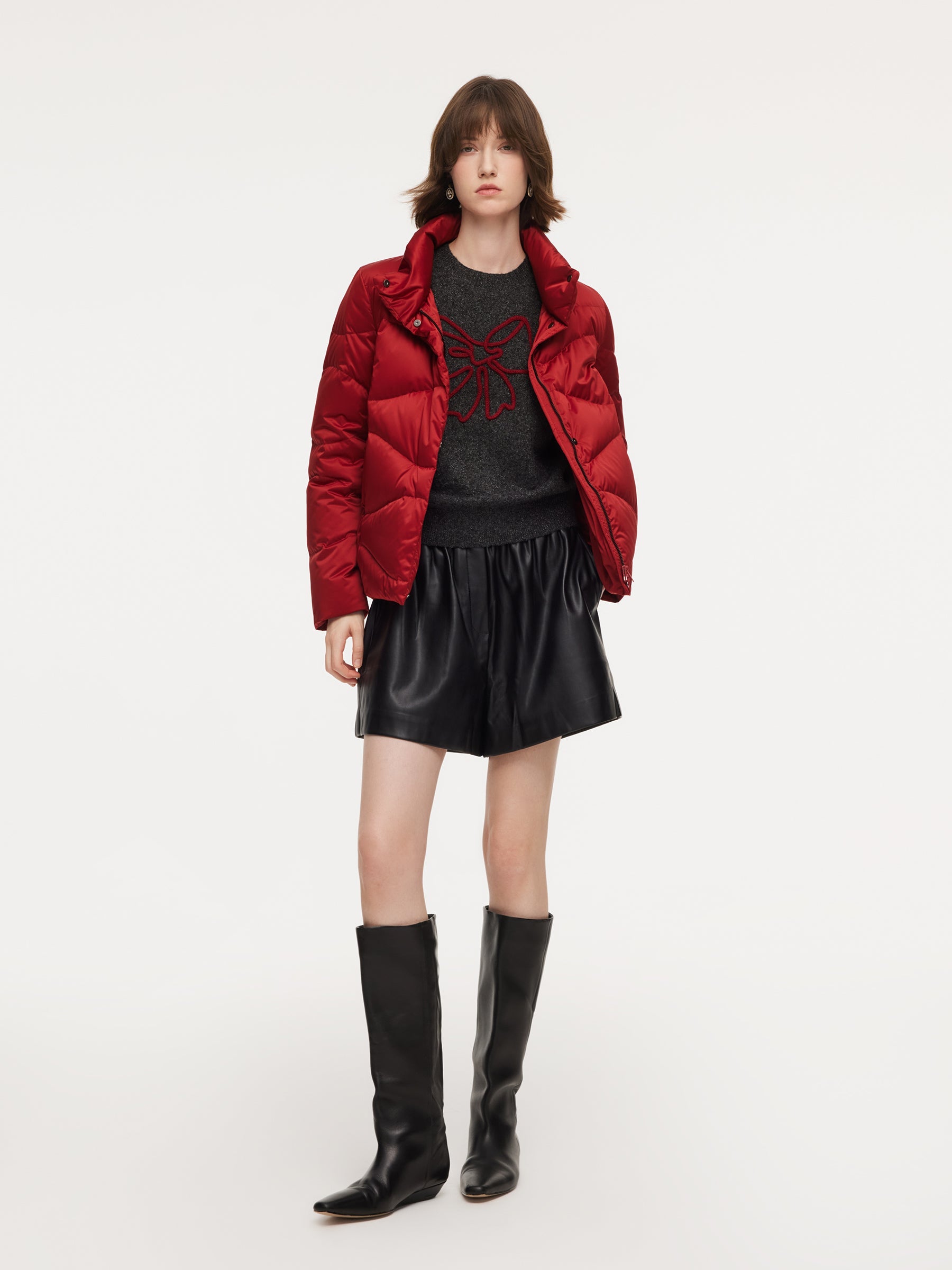 Bowknot Round Neck Sweater
