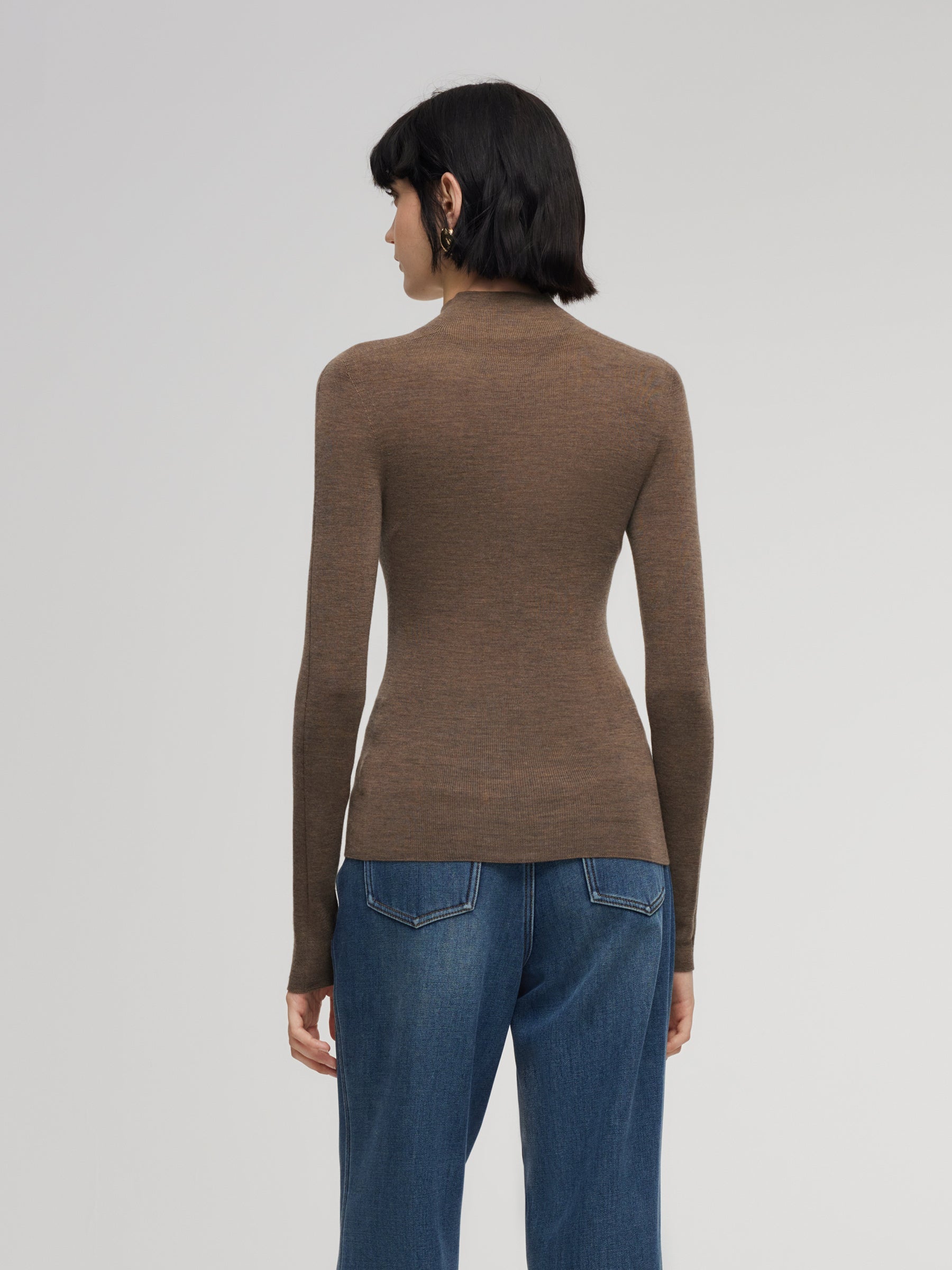 Slim Fit Sleeve-Detail Knit Top