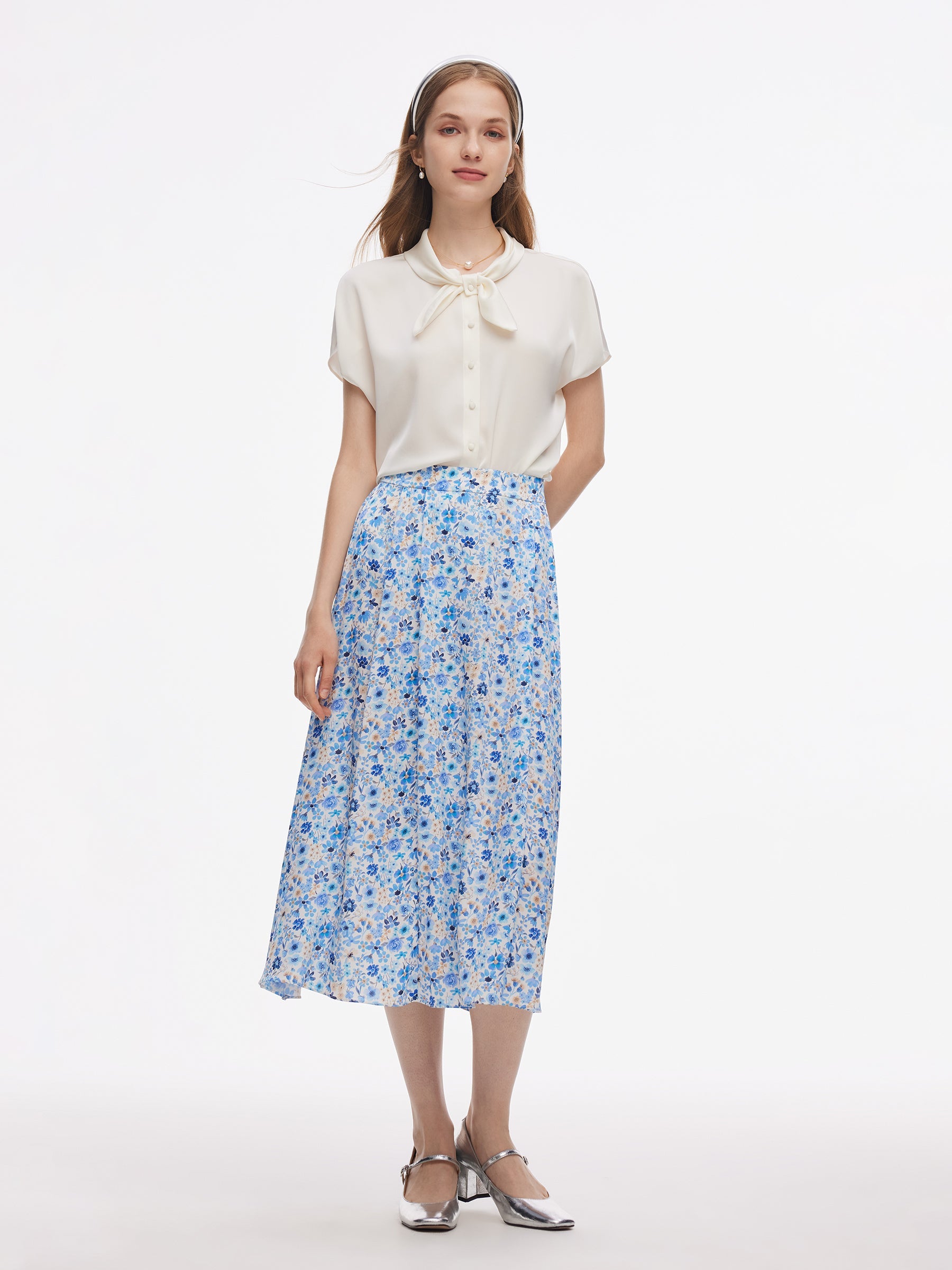 French Bow Tie Neck Shirt