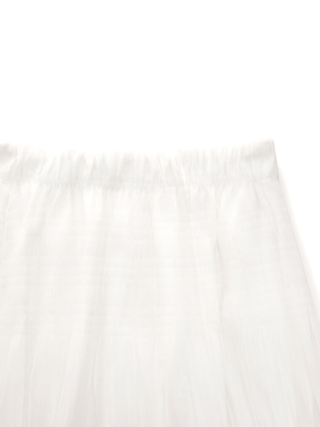 Pleated Mesh A-Line Skirt