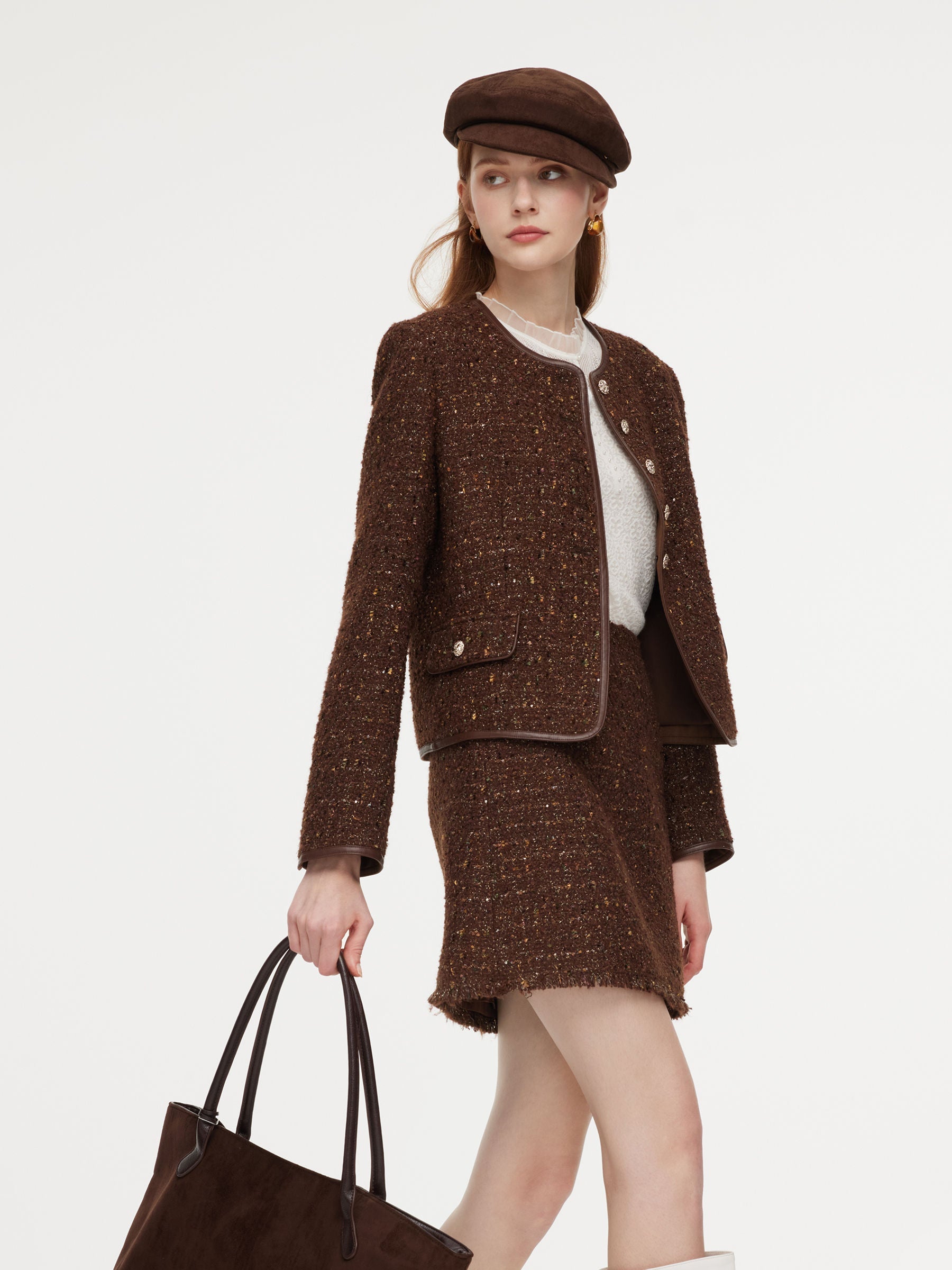 Wool Blend Sequin Jacket